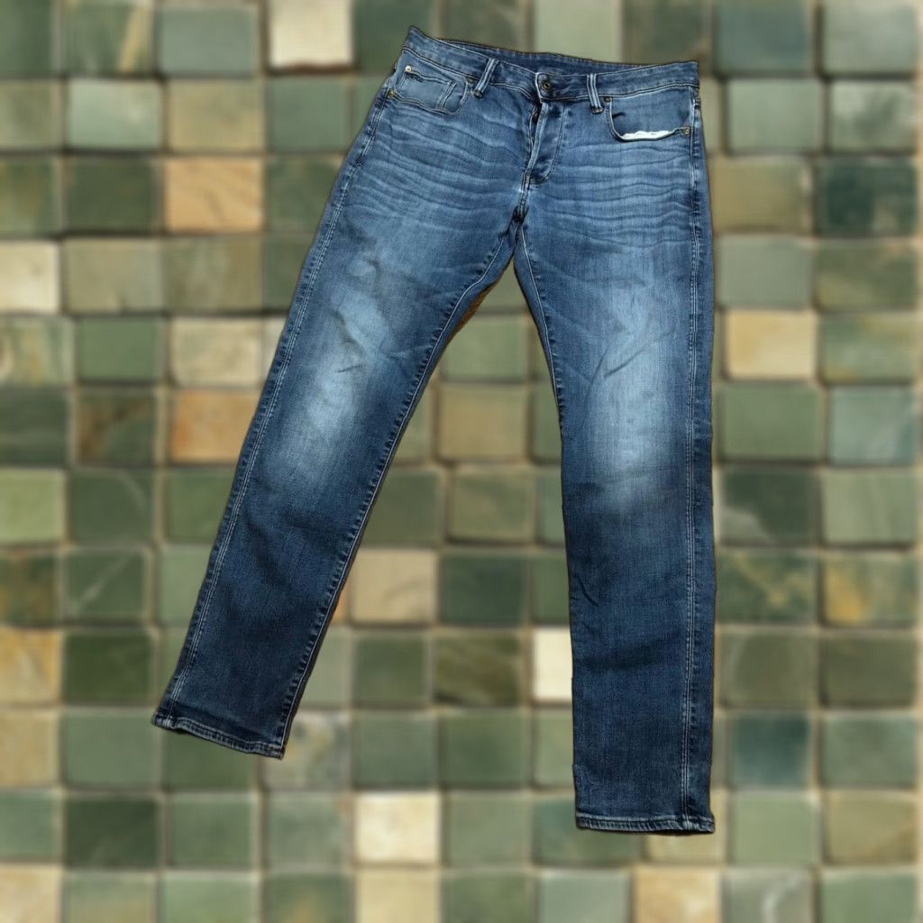 G-Star 3301 Jeans Straight 32x32 MENS Regular Denim Blue 5-Pocket