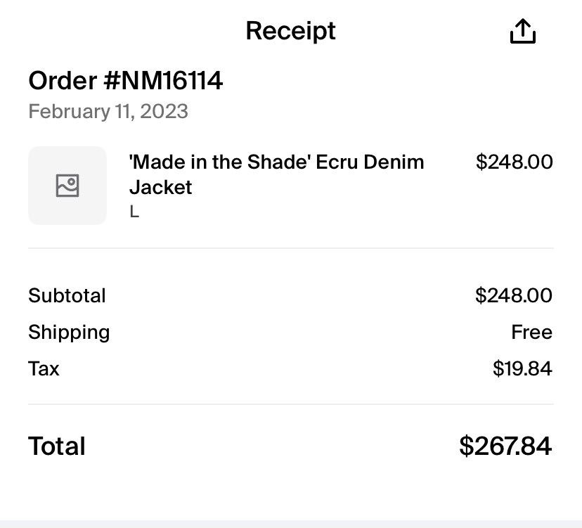 No Maintenance No maintenance Made in the Shade Ecru Denim jacket Size US L / EU 52-54 / 3 - 7 Thumbnail