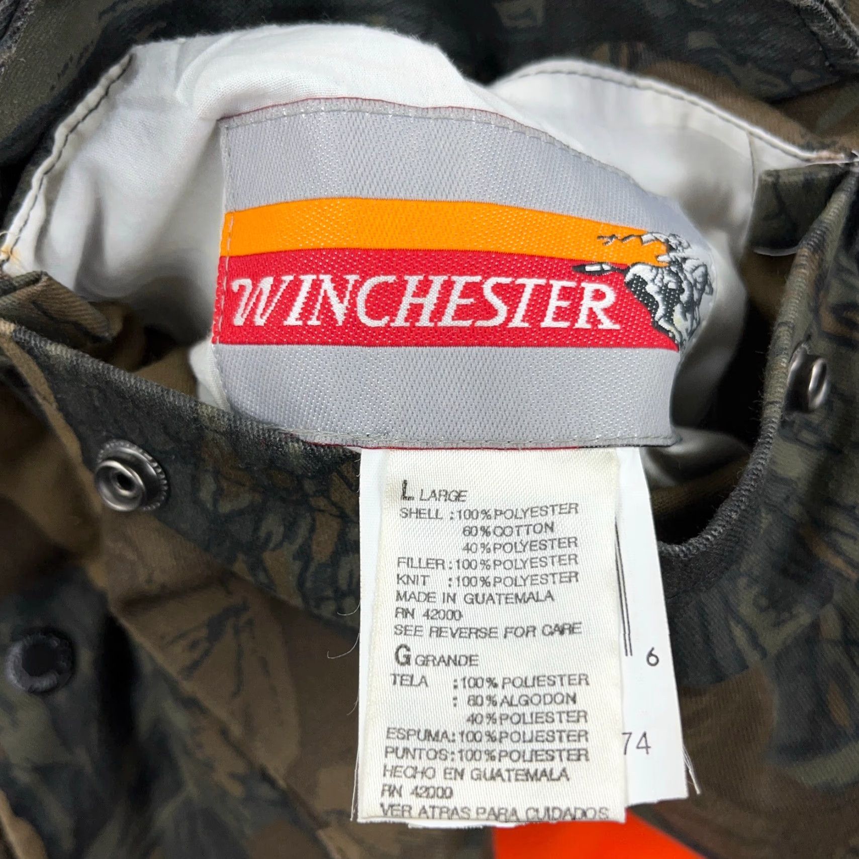 Vintage VINTAGE Winchester Jacket Men Large Trebark Camo Reversible Hooded 90s Parka Size US L / EU 52-54 / 3 - 7 Thumbnail