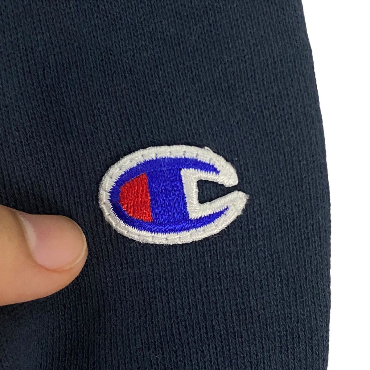 Other Vintage Champion Embroidered Logo Full Button Navy Blue Size US XL / EU 56 / 4 - 5 Thumbnail