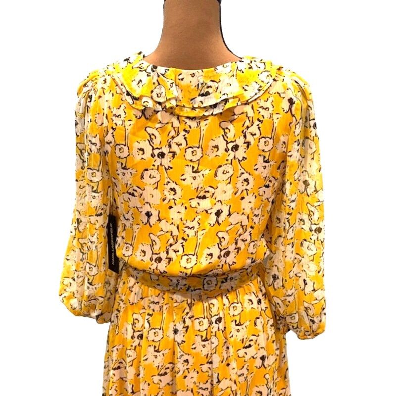 Karl Lagerfeld Karl Lagerfeld Paris Chiffon Floral Print V-Neck Mini Dress Size M / US 6-8 / IT 42-44 - 8 Thumbnail