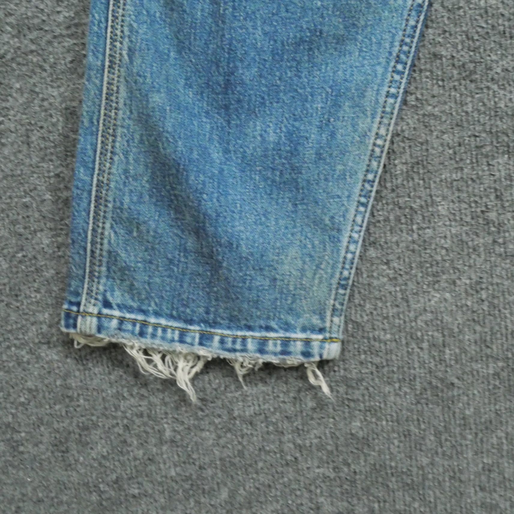 Lee Lee Jeans Mens 32x30 Blue Distressed Baggy Slouch Tapered Motorcycle Size US 32 / EU 48 - 5 Thumbnail
