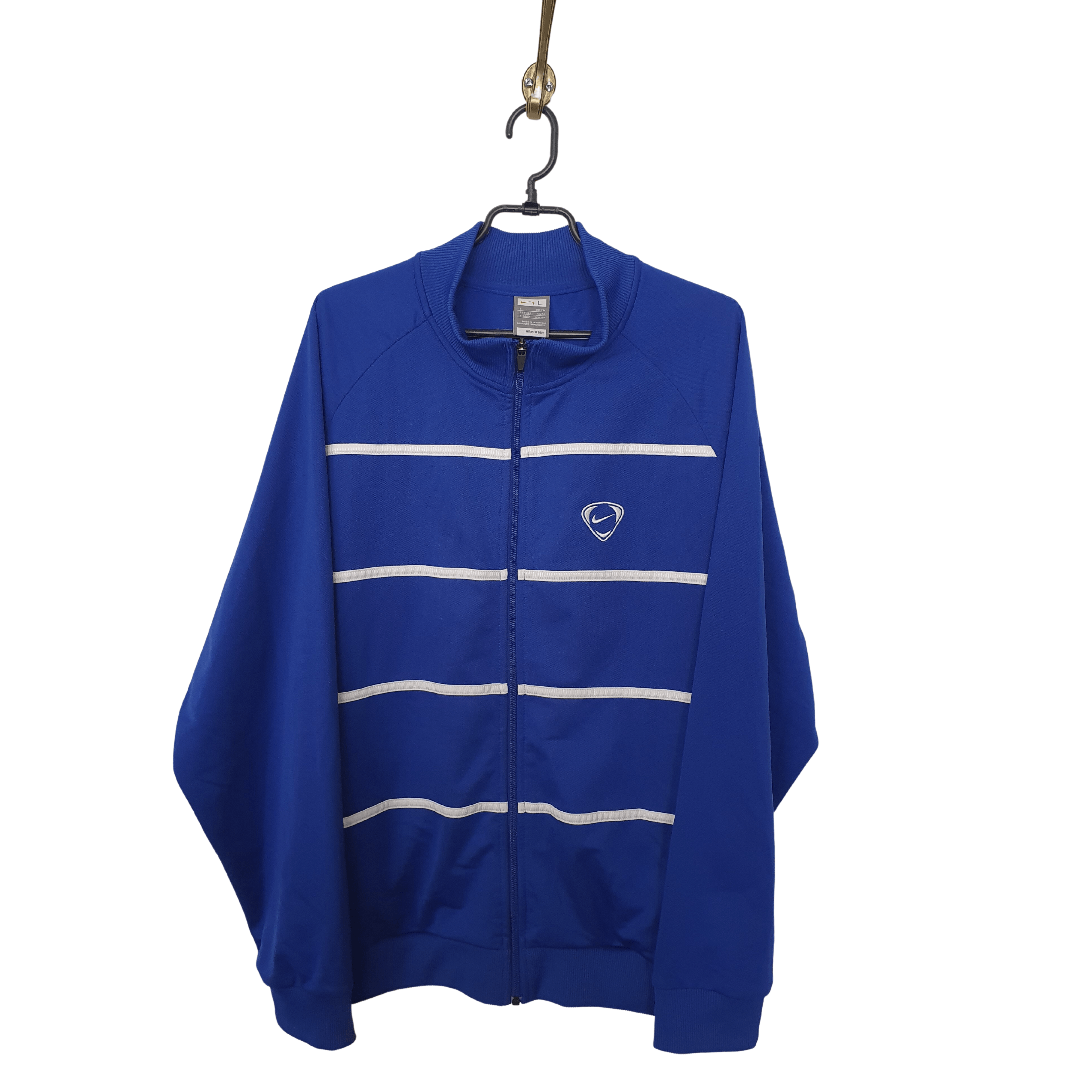 Vintage Nike Blue Striped Track Jacket Full Zip