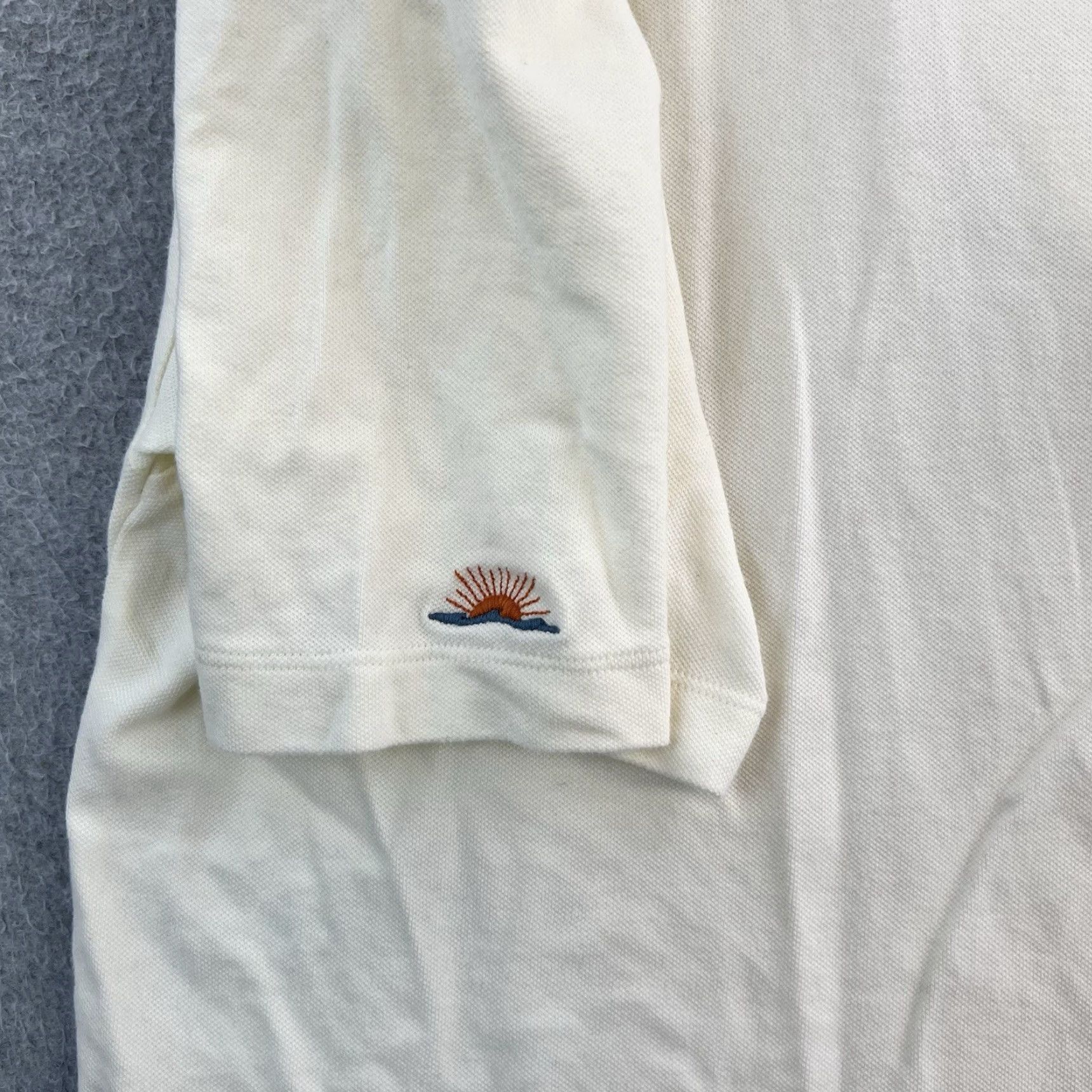 Faherty Faherty Polo Shirt Womens Large Ivory White Short Sleeve Preppy Logo Ladies Size L / US 10 / IT 46 - 6 Thumbnail
