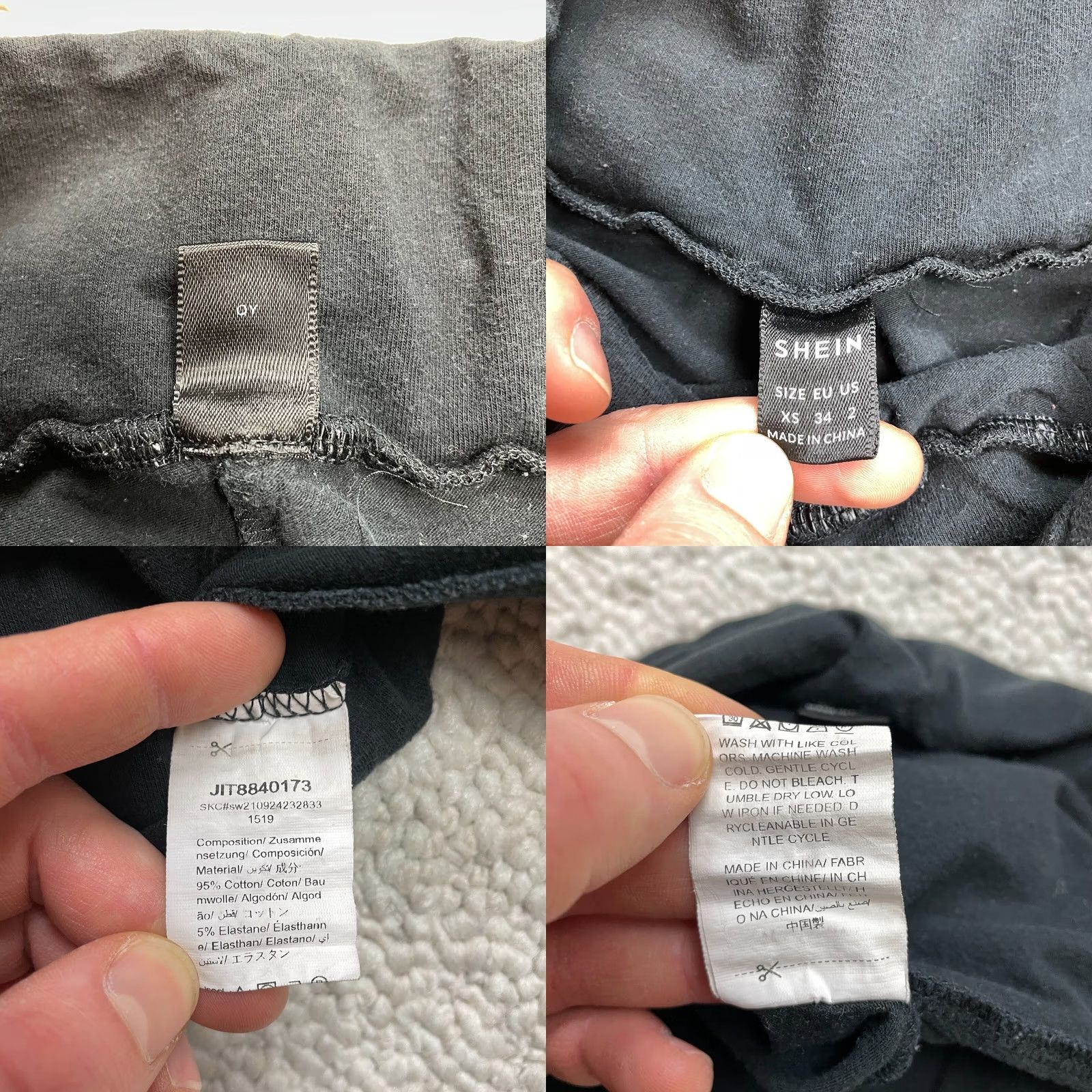 Shein Shein Shorts Juniors XS Black Stretch Casual Solid Cotton 22x3.5 Extra Small Size 26" / US 2 / IT 38 - 8 Thumbnail