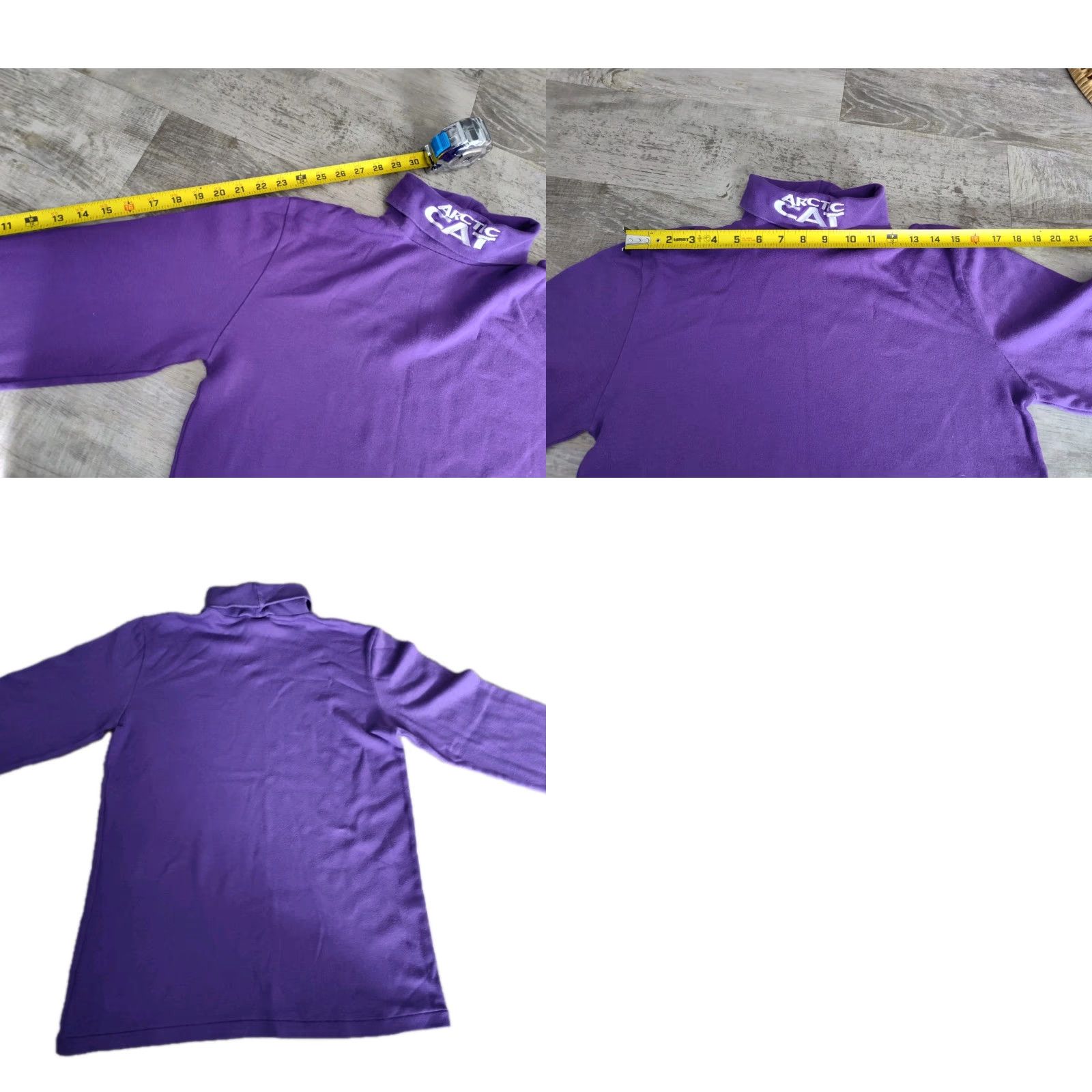 Vintage VINTAGE Arctic Cat Turtleneck Shirt Long Sleeve Unisex Adults Small Purple 90s Winter Cozy Made in USA Size US S / EU 44-46 / 1 - 8 Thumbnail
