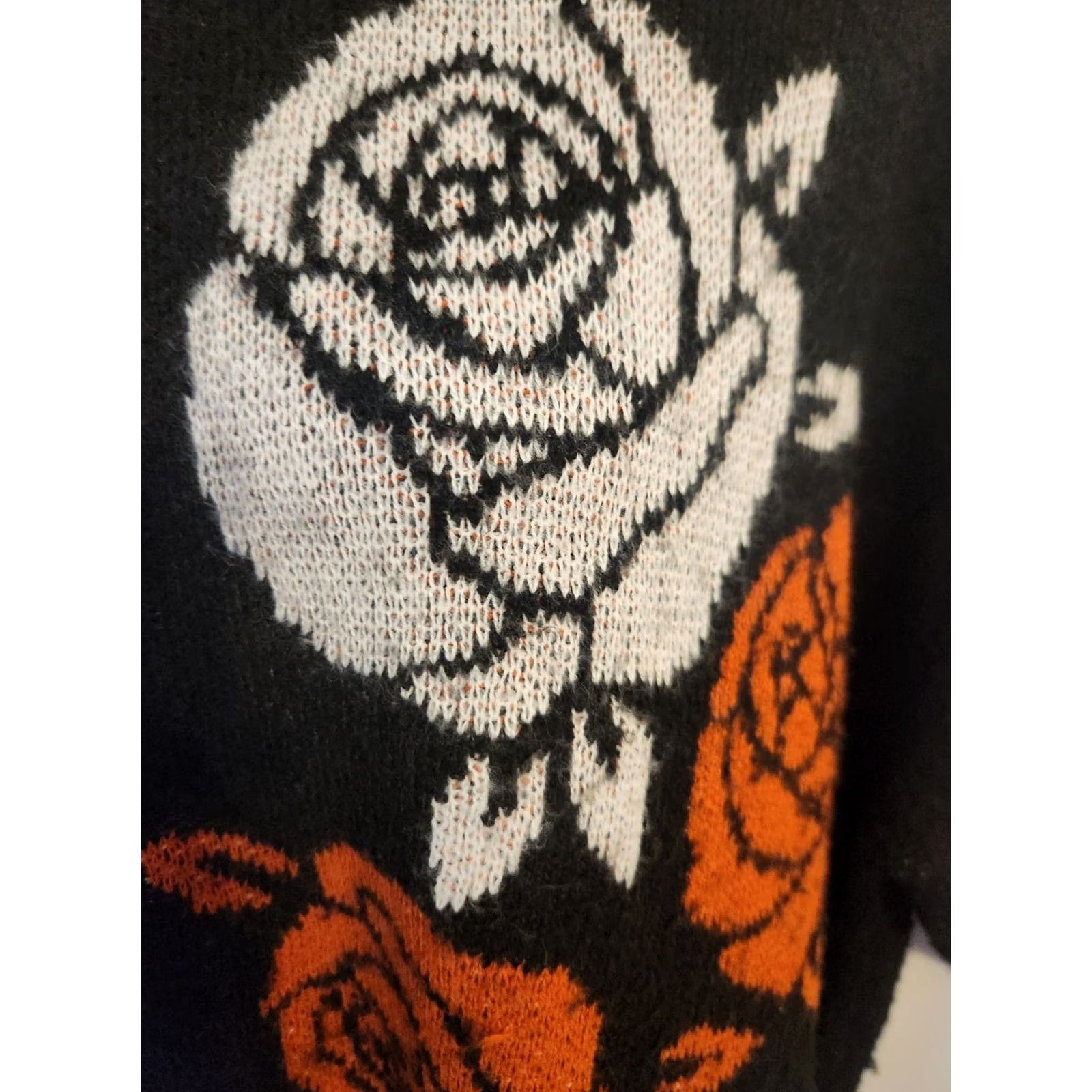 Torrid Torrid Plus Size Sweater Black Floral Orange White Mock Neck 3X Women Size XXL / US 16-18 / IT 52-54 - 3 Thumbnail