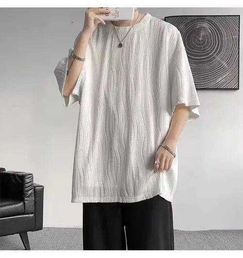 Japanese Brand Himejima x Ema 💎 Korean Wave Pleated Relaxed Tee T-shirt Size US M / EU 48-50 / 2 - 3 Thumbnail