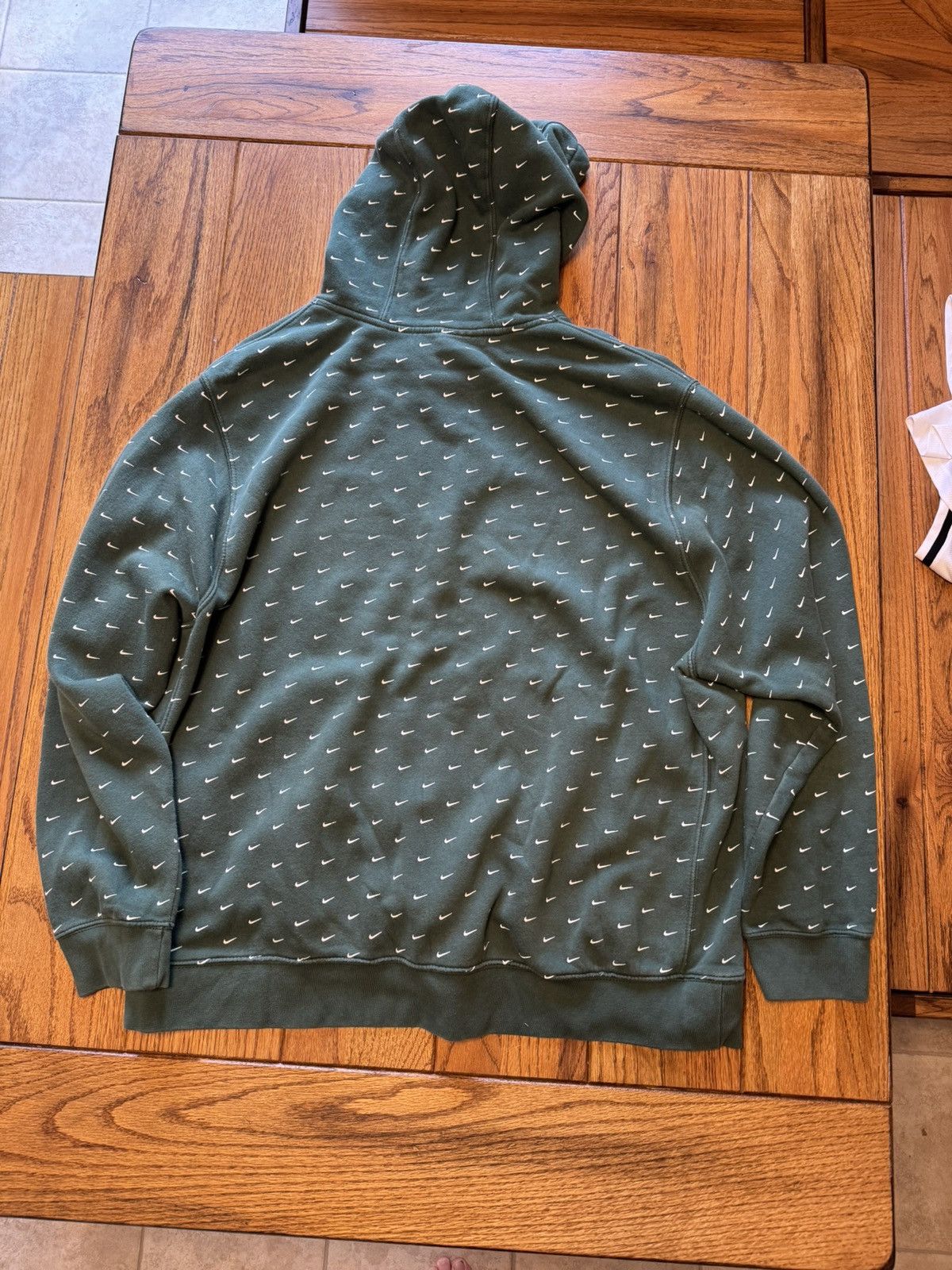 Nike Nike All Over Swoosh Logo Hoodie - Dark Green XXL Size US XXL / EU 58 / 5 - 2 Thumbnail