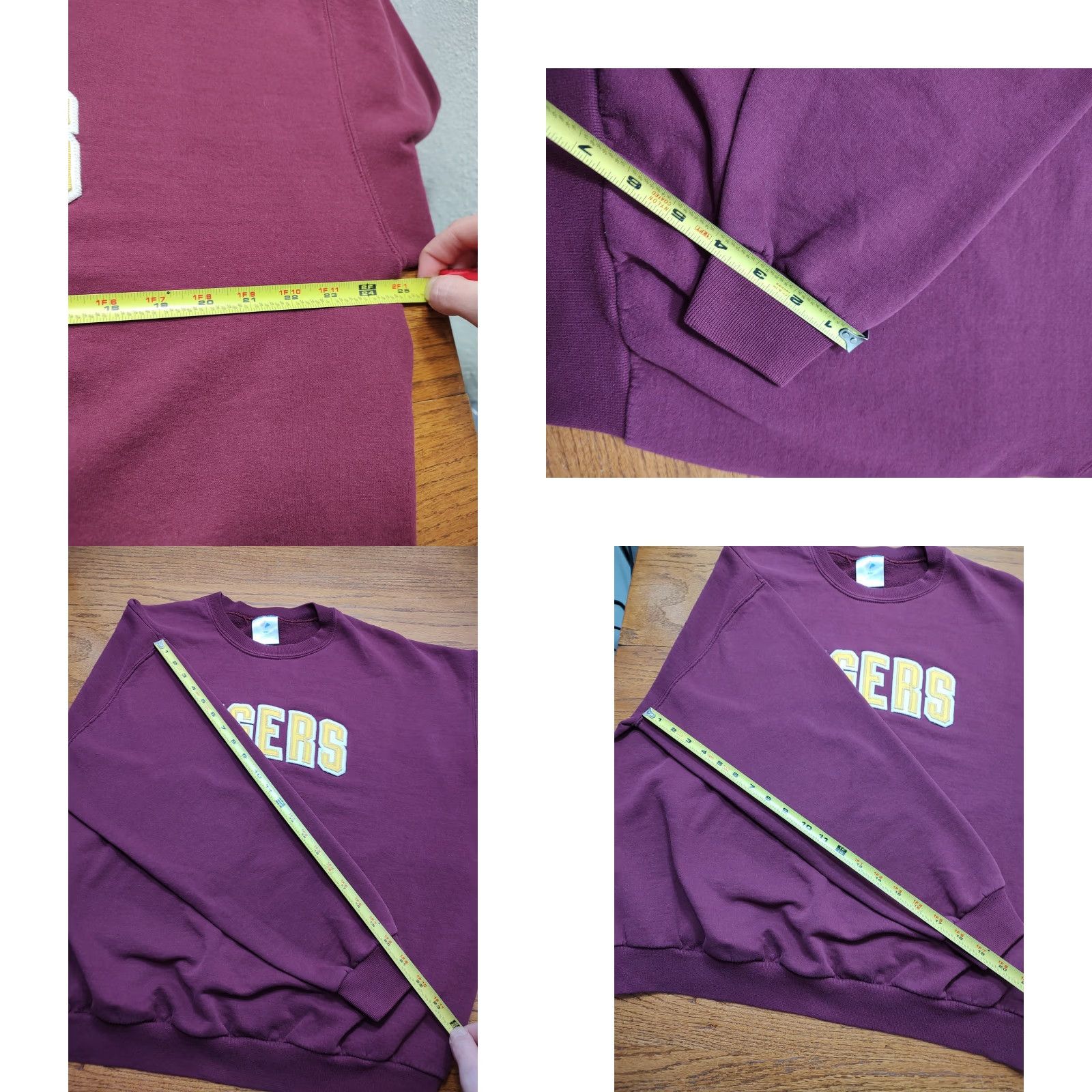 Jerzees VINTAGE VTG 90s Tigers Jerzees Pullover Crewneck Sweatshirt Mens Tag XL Maroon Size US XL / EU 56 / 4 - 8 Thumbnail