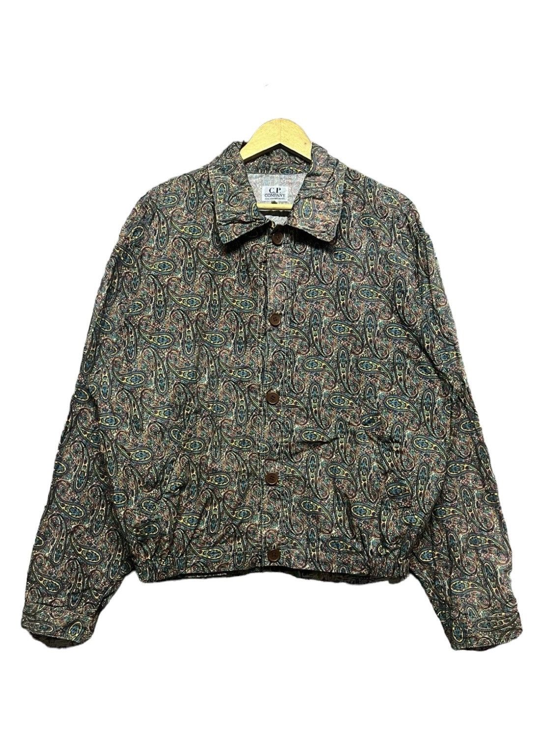 C.P. Company × Massimo Osti × Vintage Vtg🔥80’s Cp Company Persian/Paisley Printed Buttoned Jacket Size US M / EU 48-50 / 2 - 1 Thumbnail