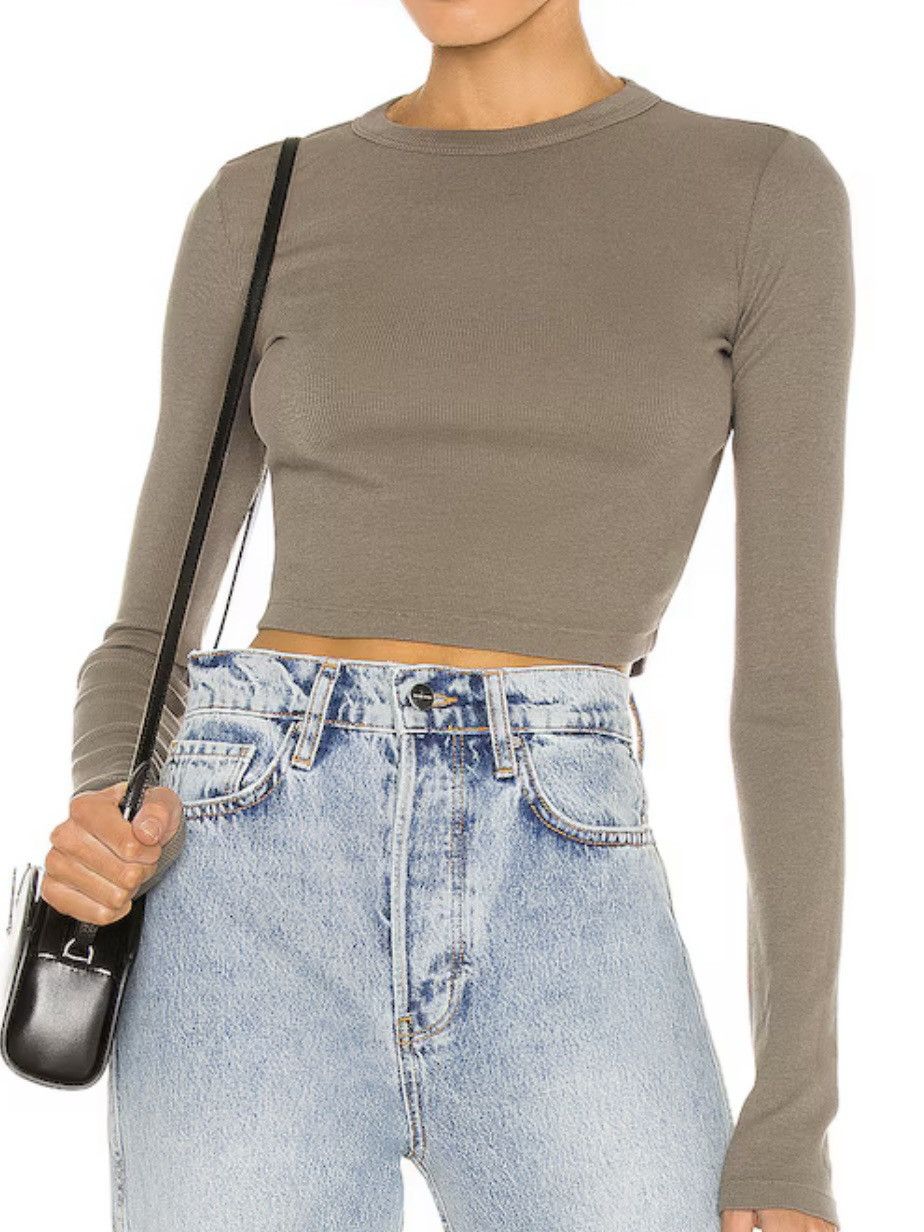 COTTONCITIZEN Cotton Citizen The Verona Crop Shirt in Ash size XS Size XS / US 0-2 / IT 36-38 - 6 Thumbnail