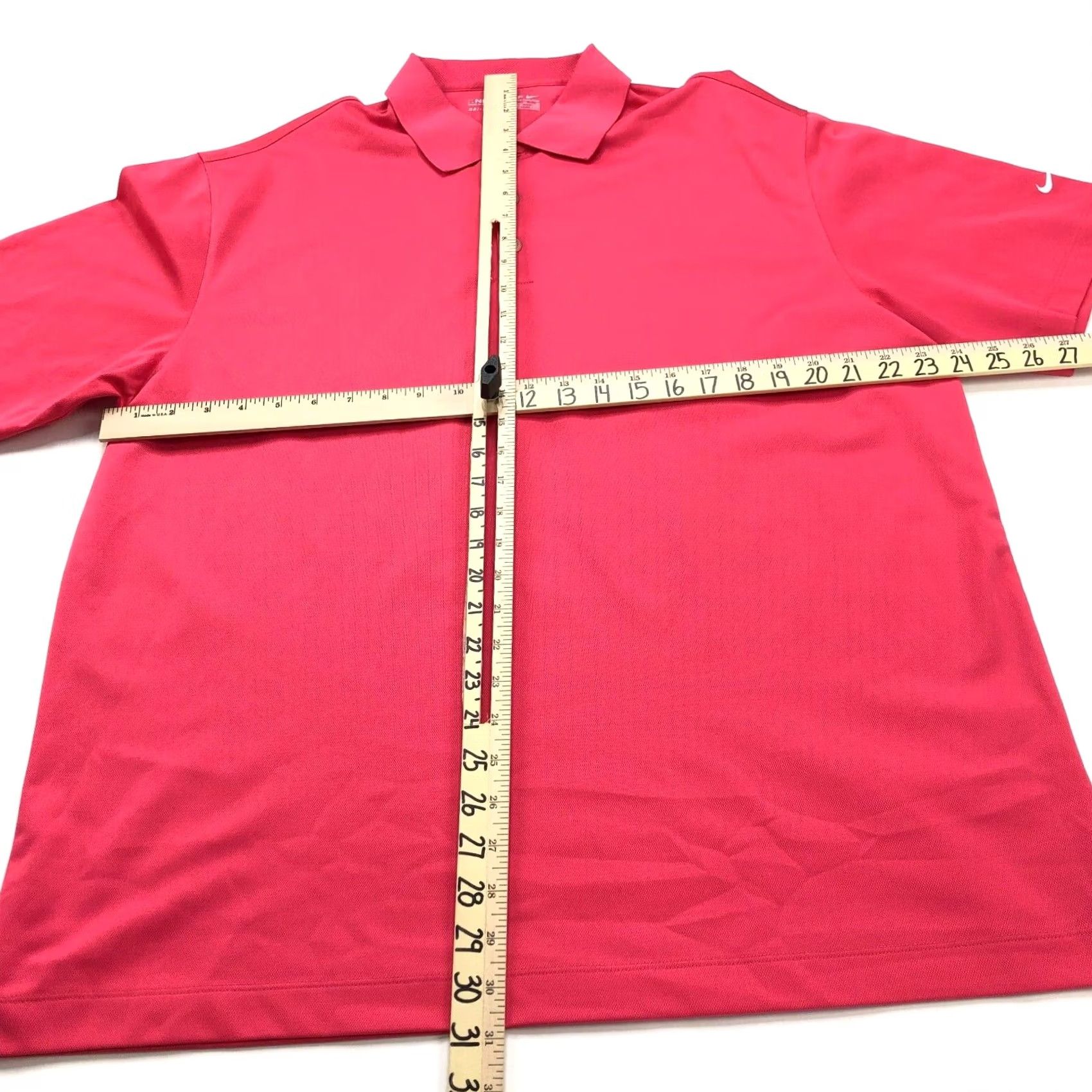 Nike Nike Dri Fit XL Mens Golf SS Button Polo Solid Shirt Pink Size US XL / EU 56 / 4 - 3 Thumbnail