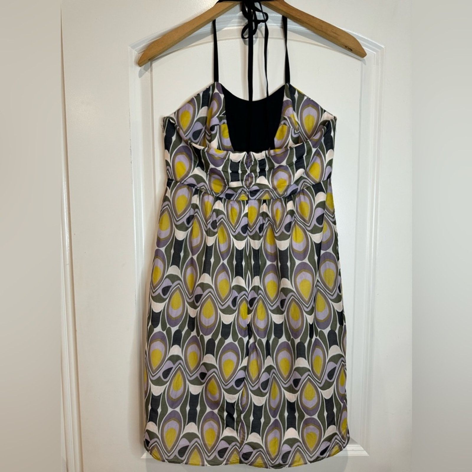 MILLY Milly Of New York Geometric Print Silk Blend Halter Size 8 Size M / US 6-8 / IT 42-44 - 9 Thumbnail