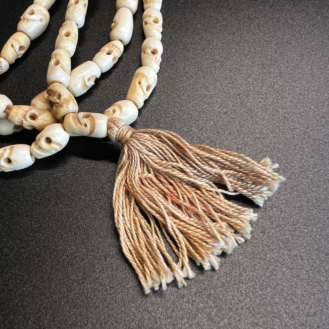 Vintage 106 Prayer Bead Buddhism Bone Skull Meditation
