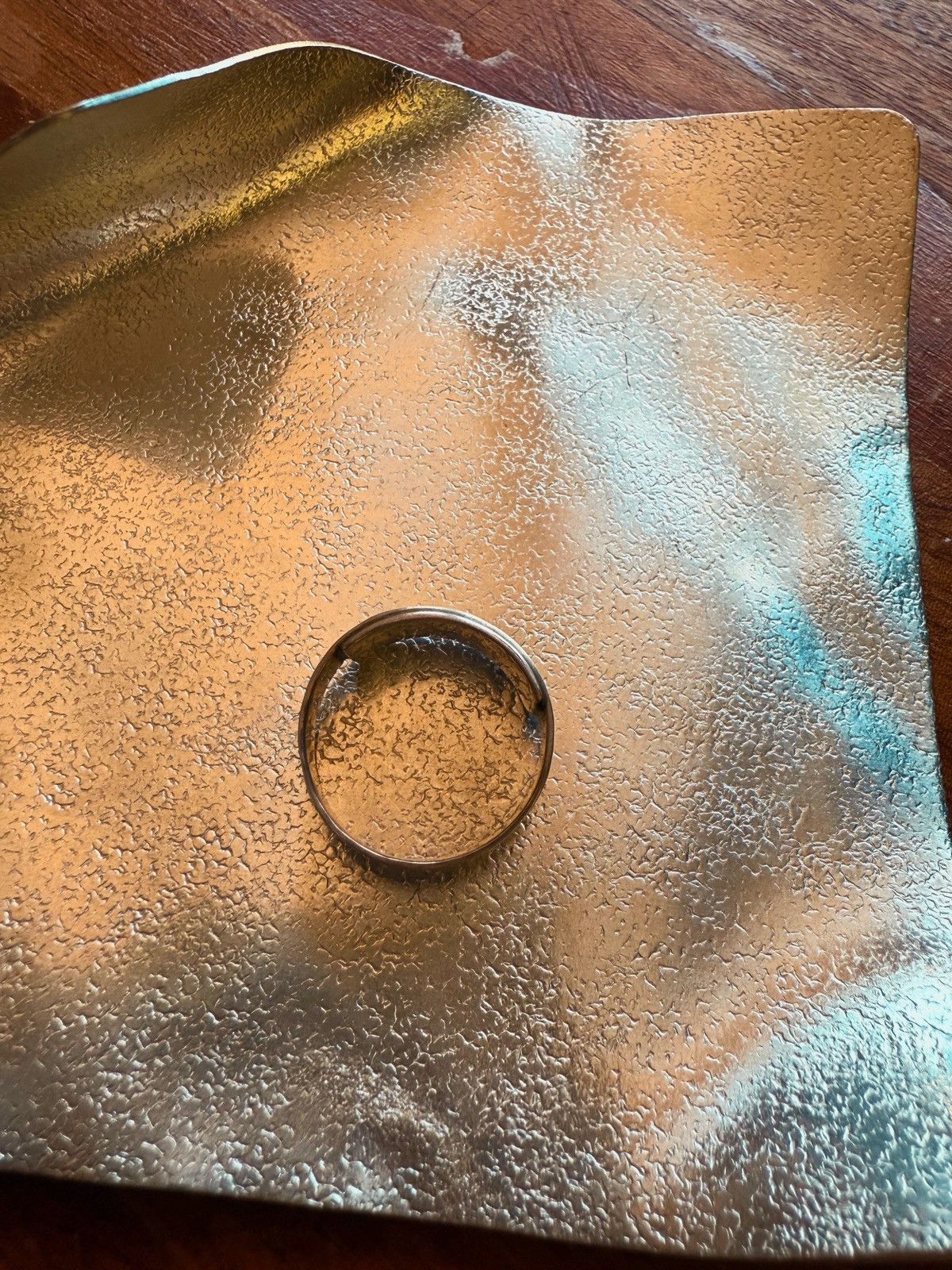 Other Handcrafted Sterling Silver Hammered Band – Unisex Size ONE SIZE - 2 Thumbnail