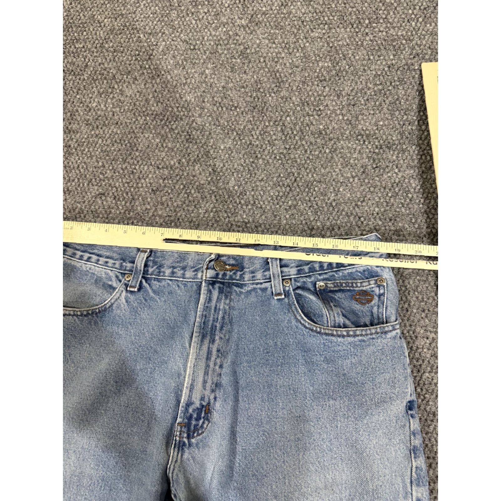 Harley Davidson Harley-Davidson Jeans Mens 38x30 Blue Denim Straight Leg Regular Fit Size US 38 / EU 54 - 7 Thumbnail