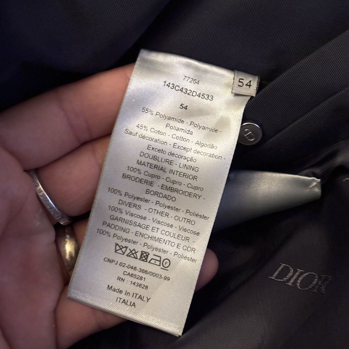 Dior Christian Dior Couture Navy Bomber Jacket Size 54 (M US) Size US M / EU 48-50 / 2 - 6 Thumbnail