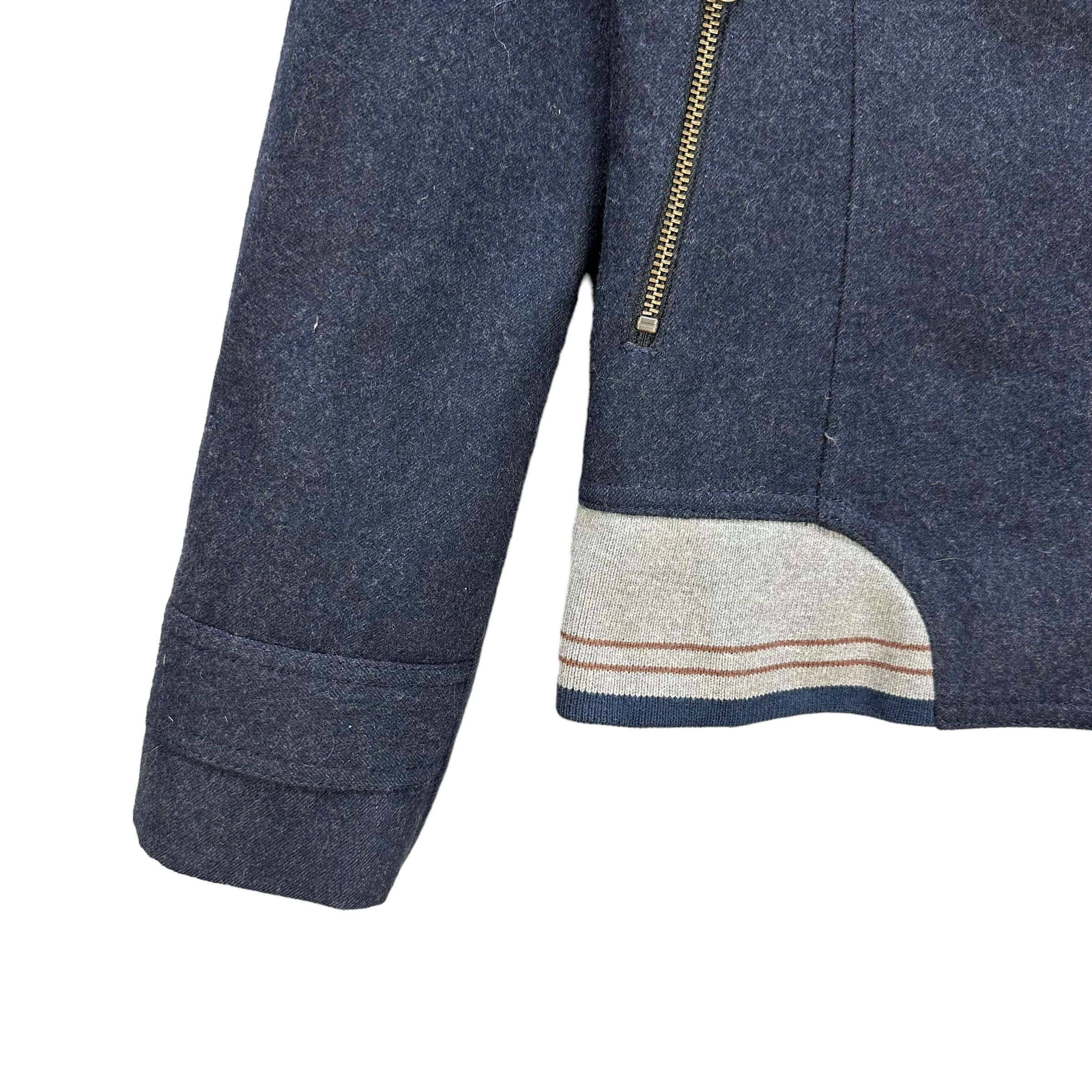 Japanese Brand ARTI CHAUT Leather Part Turtle Neck Wool Jacket #A21-0492 Size S / US 4 / IT 40 - 4 Thumbnail