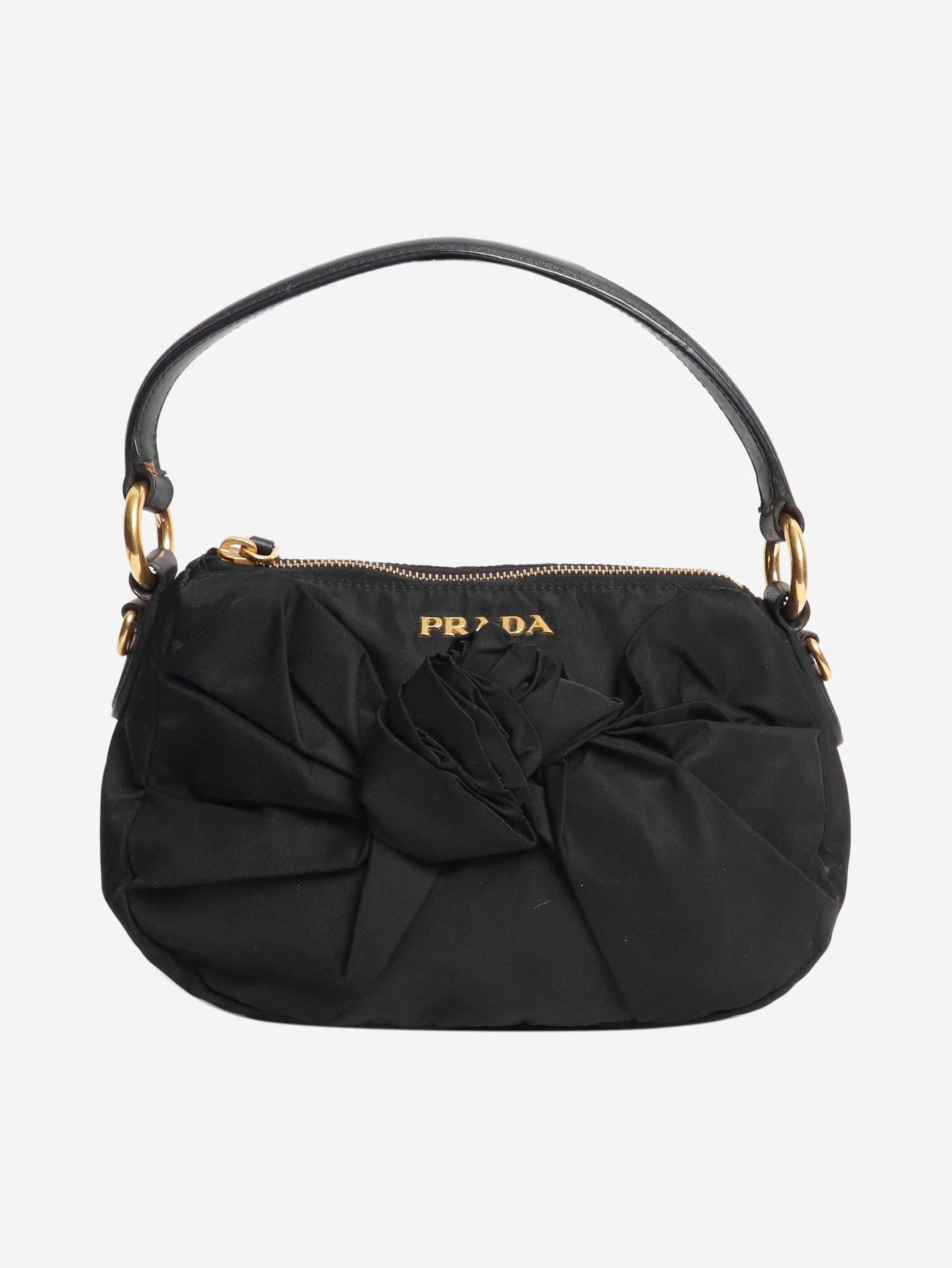 Prada Black nylon knot-front mini handbag Size ONE SIZE - 1 Thumbnail