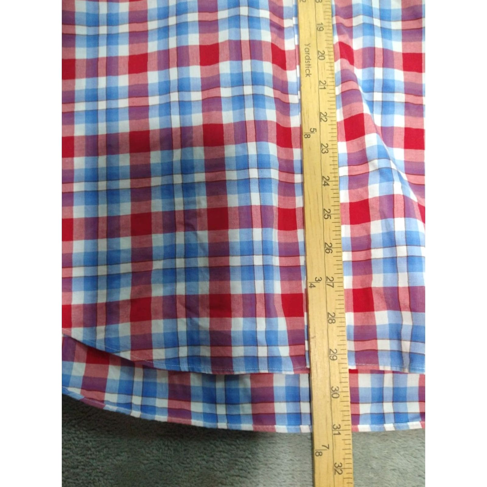 Charles Tyrwhitt CHARLES TYRWHITT Slim Fit Button-Up Shirt Mens Large Blue Red Plaid Short Sleeve Cotton Classic Preppy Size US L / EU 52-54 / 3 - 3 Thumbnail