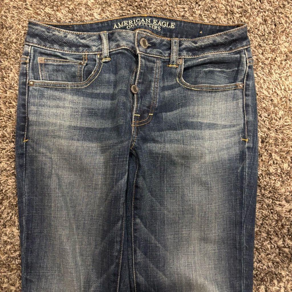 American Eagle Outfitters Women's American Eagle Boy Jean Blue Jeans Size 28" / US 6 / IT 42 - 5 Thumbnail