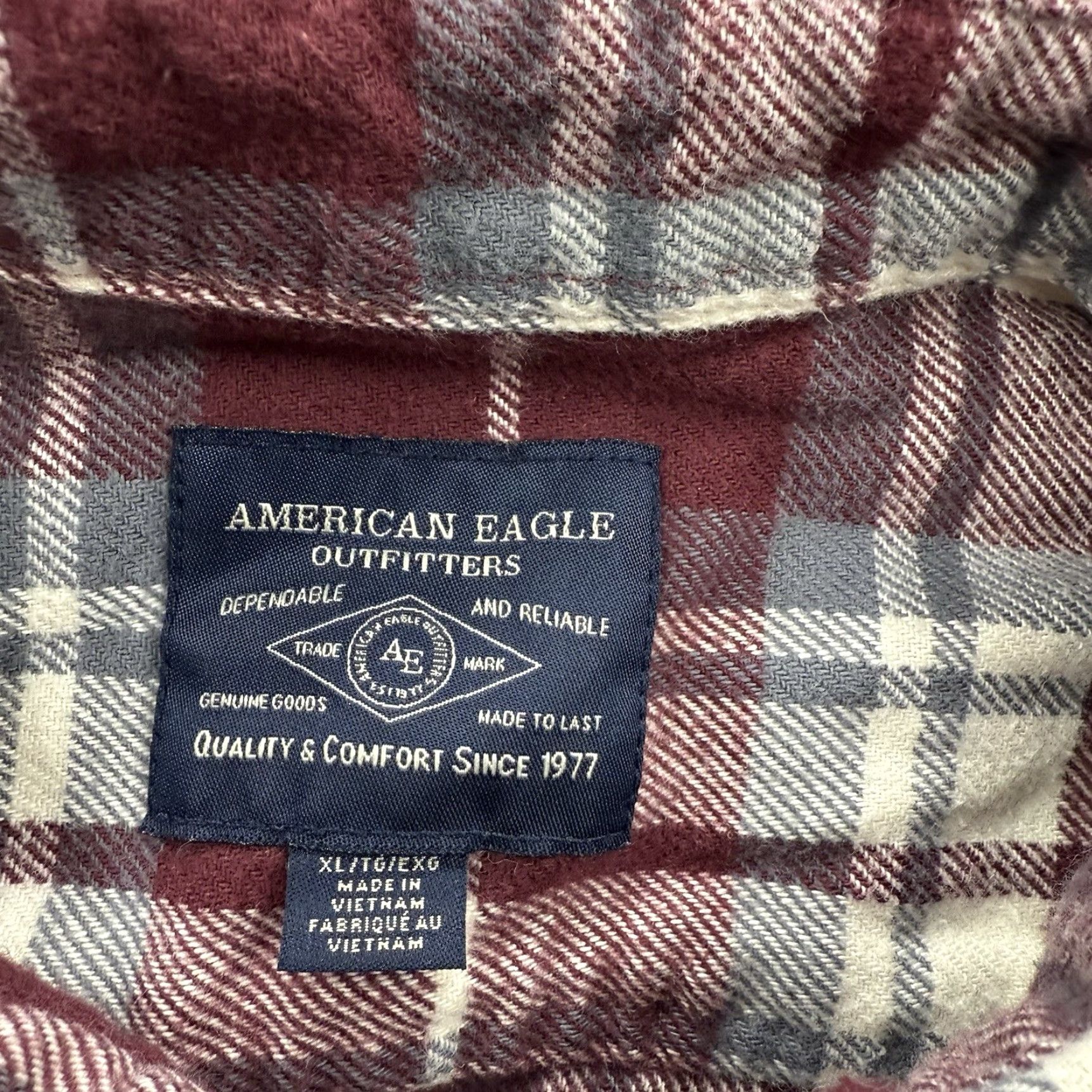 American Eagle Outfitters VINTAGE: No — American Eagle Outfitters Shirt Men XL Plaid Button-Up Cotton Long Sleeve Outdoor Fall Winter Size US XL / EU 56 / 4 - 3 Thumbnail