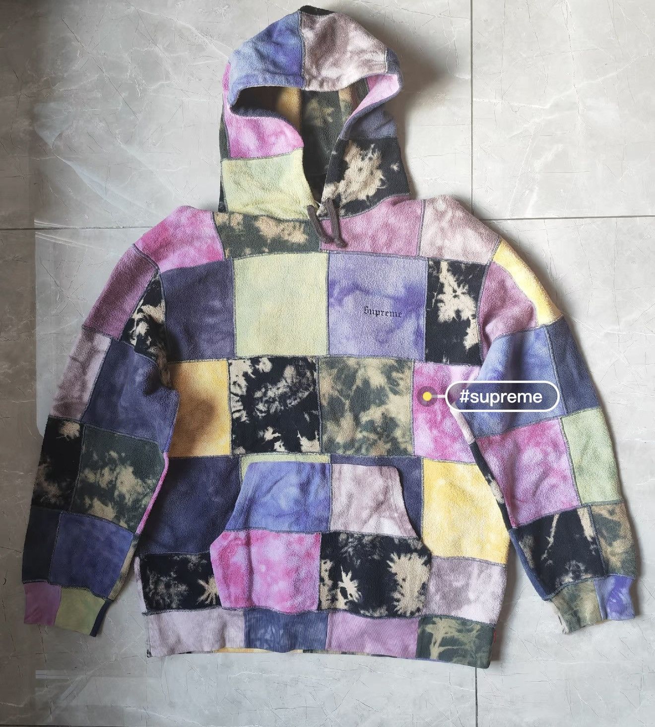 Supreme Supreme ss19 patchwork tie dye hoodie hooded sweatshirt Size US XL / EU 56 / 4 - 1 Thumbnail
