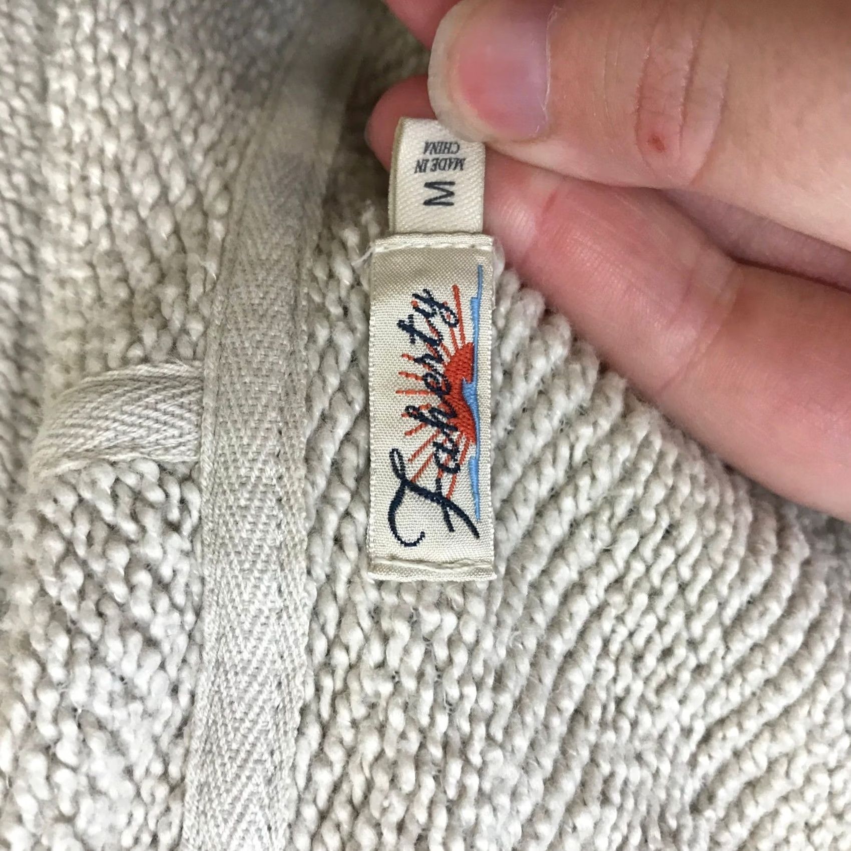 Faherty Faherty Hoodie Womens M Beige Brand Cream Textured Knit Neck Pullover Size Oatmeal Size M / US 6-8 / IT 42-44 - 7 Thumbnail