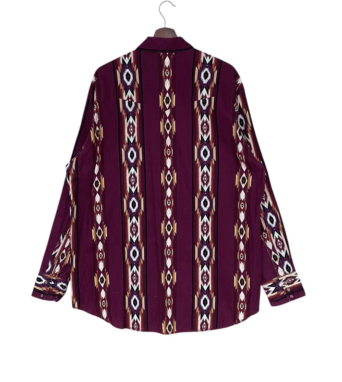 Vintage × Wrangler Vintage Brand Wrangler Navajo Western Shirt 1990s Size US XL / EU 56 / 4 - 2 Thumbnail