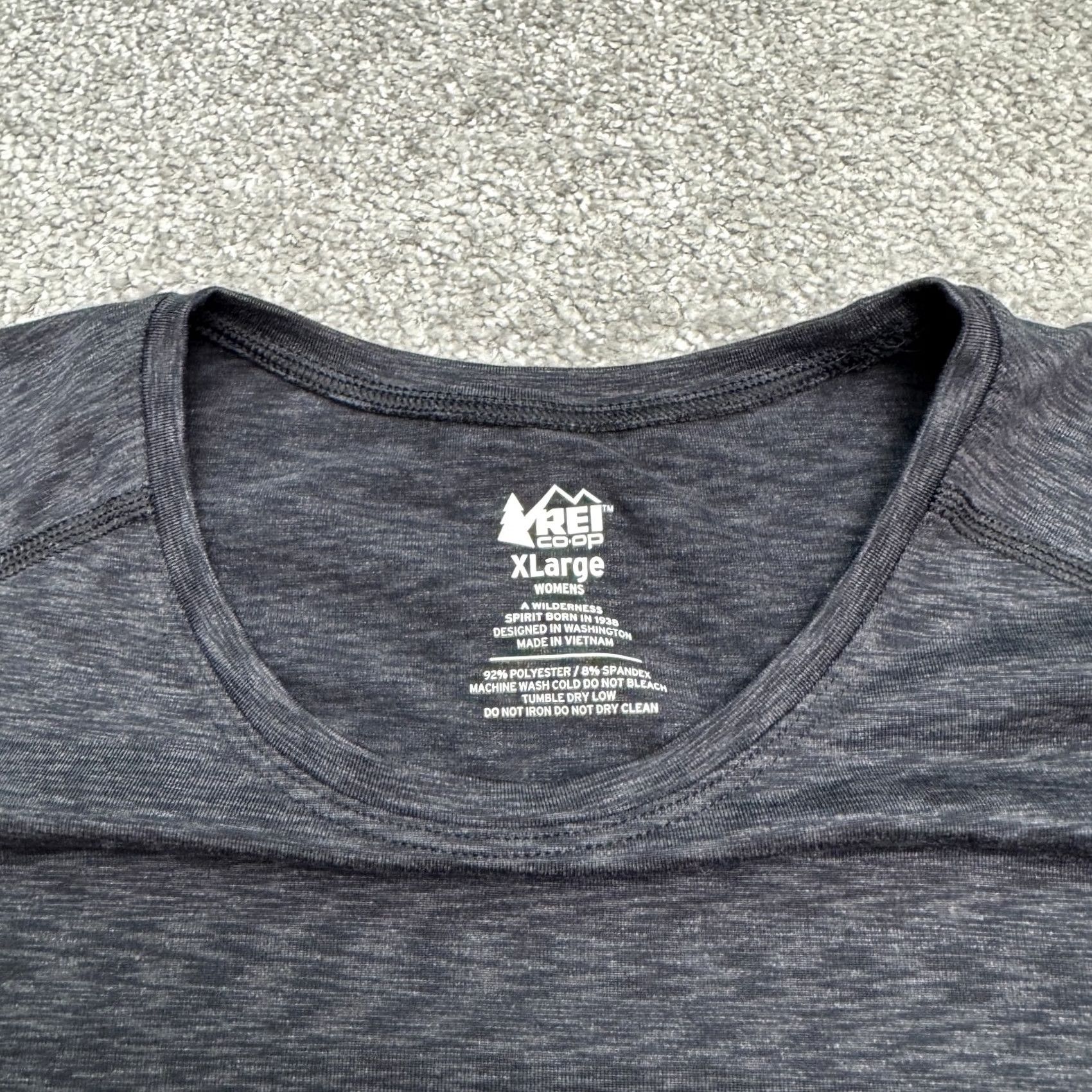 Vintage REI Co-Op Base Layer Long Sleeve T-Shirt Women XL Dark Gray Space Dye Active Tee Size XL / US 12-14 / IT 48-50 - 3 Thumbnail