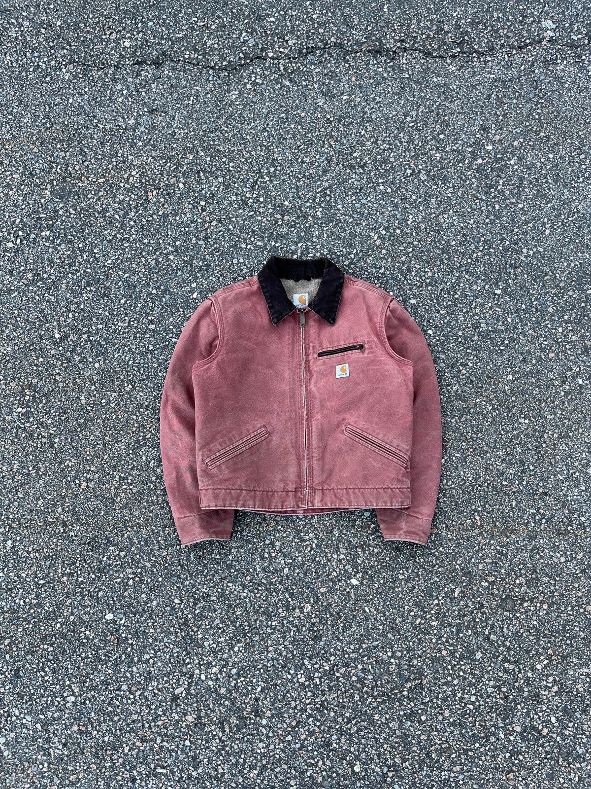 image of Faded Vintage Rose Carhartt Detroit Jacket - Small in Pink, Men's