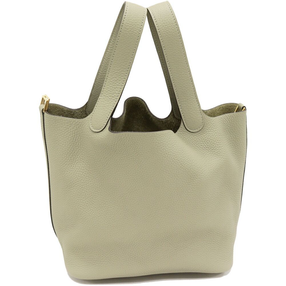 Hermes Hermes Hermes Picotin Lock MM Clemence Handbag Leather Tote Bag C DUTY FREE for USA Size ONE SIZE - 1 Thumbnail