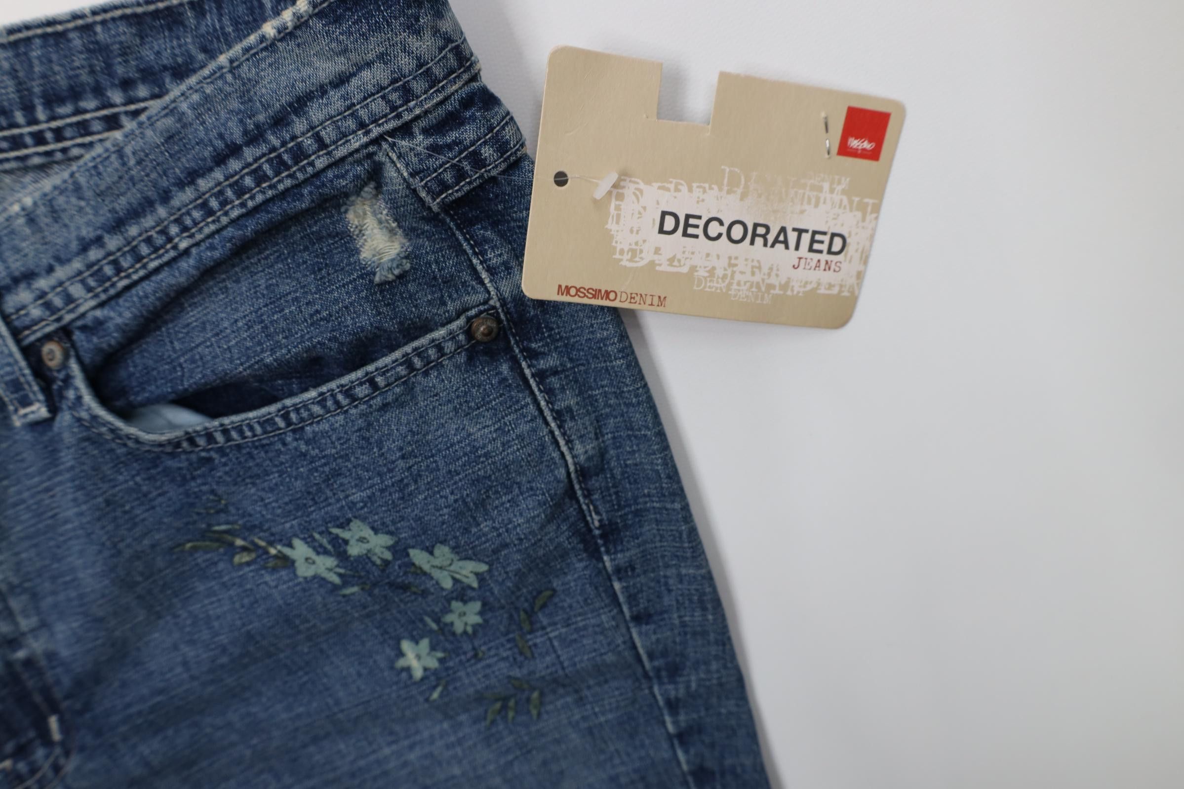 Vintage Deadstock Vintage Y2K 2005 Mossimo Flower Wide Leg Jeans Size 36" / US 14 / IT 50 - 8 Thumbnail