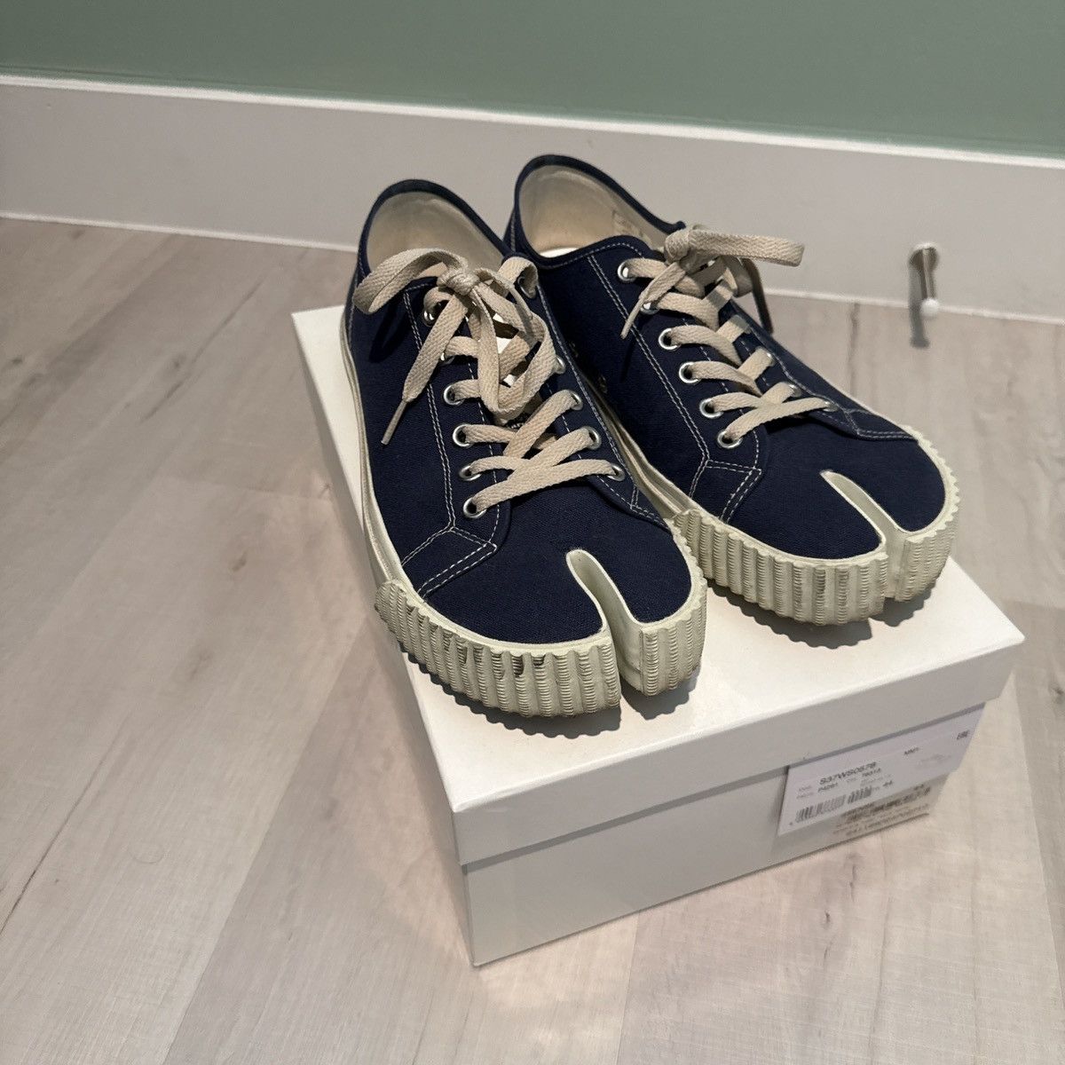 Maison Margiela Maison Margiela Tabi Vans Canvas Blue Sneakers 43