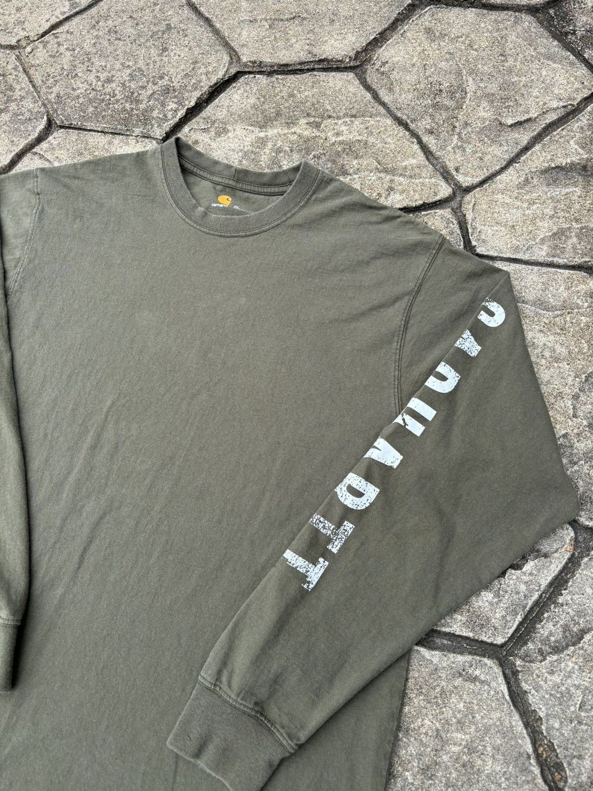 Carhartt × Vintage Y2K Carhartt Forrest Green Graphic Long Sleeve Size US M / EU 48-50 / 2 - 3 Thumbnail