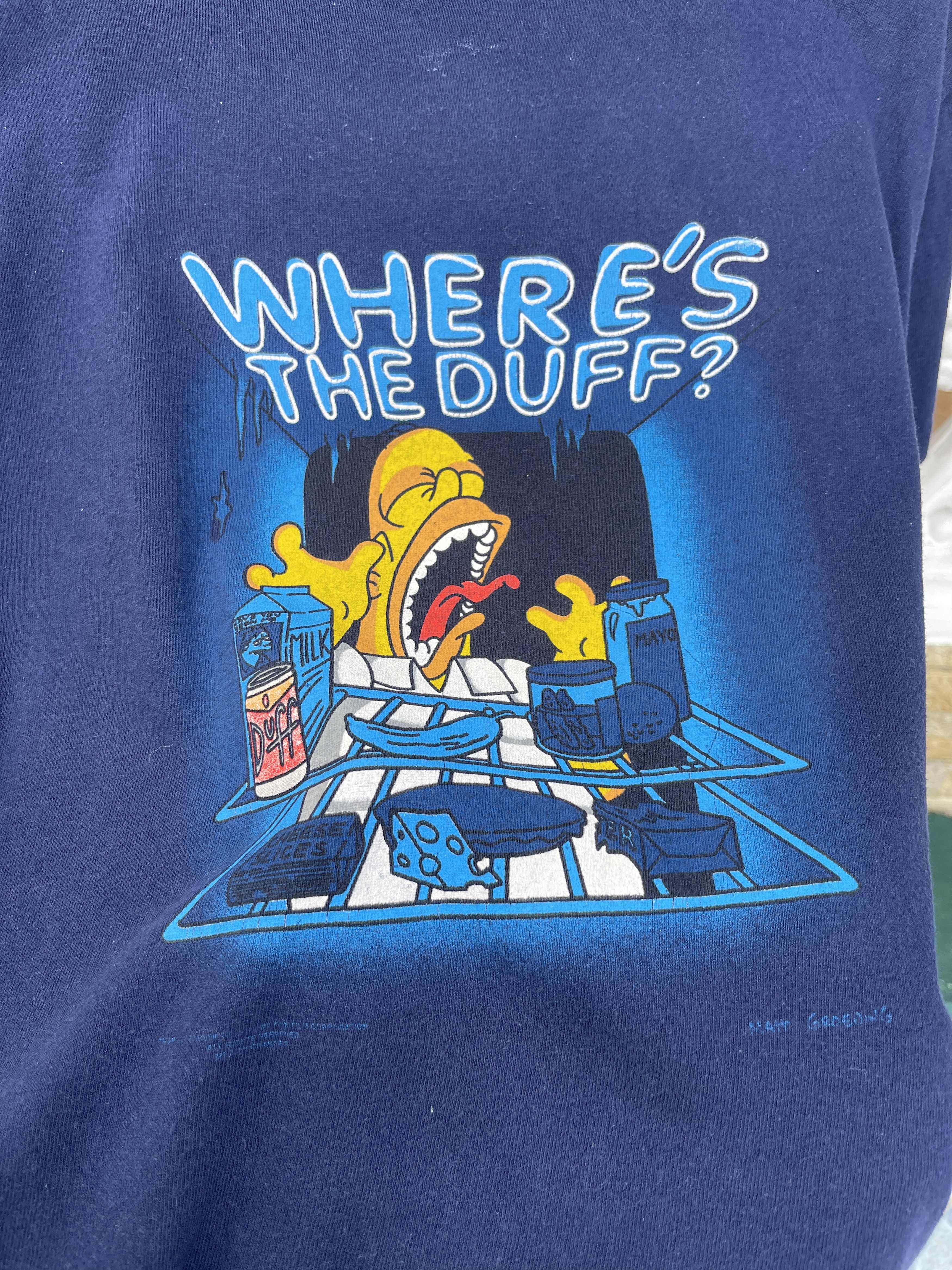 Cartoon Network Rare🔥Vtg90s The Simpson Cartoon Matt Groening Faded Tee Size US M / EU 48-50 / 2 - 4 Thumbnail