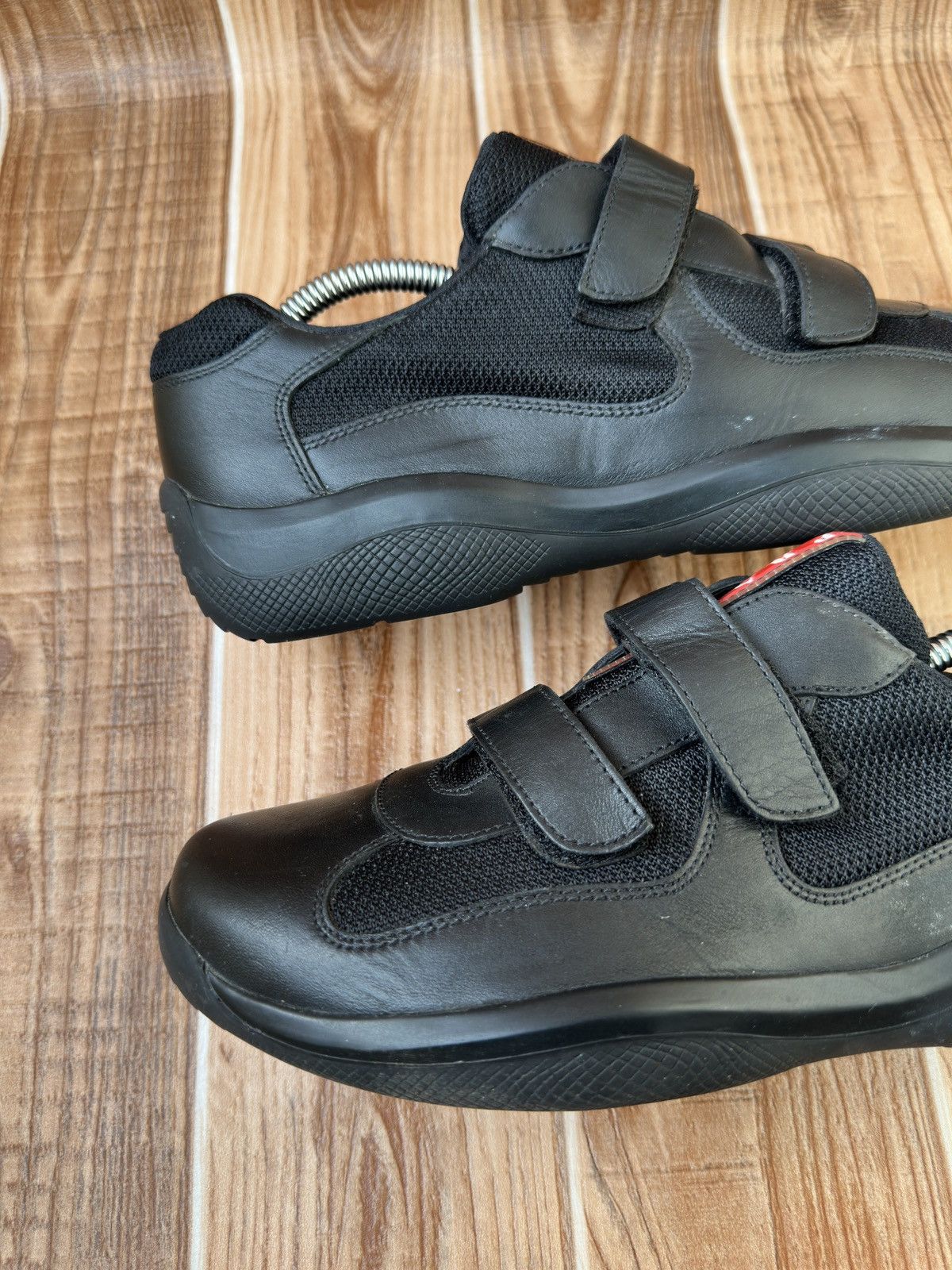 Prada Prada Americas Cup Velcro Straps Red Tab Leather Sneaks Size US 7.5 / EU 40-41 - 9 Thumbnail