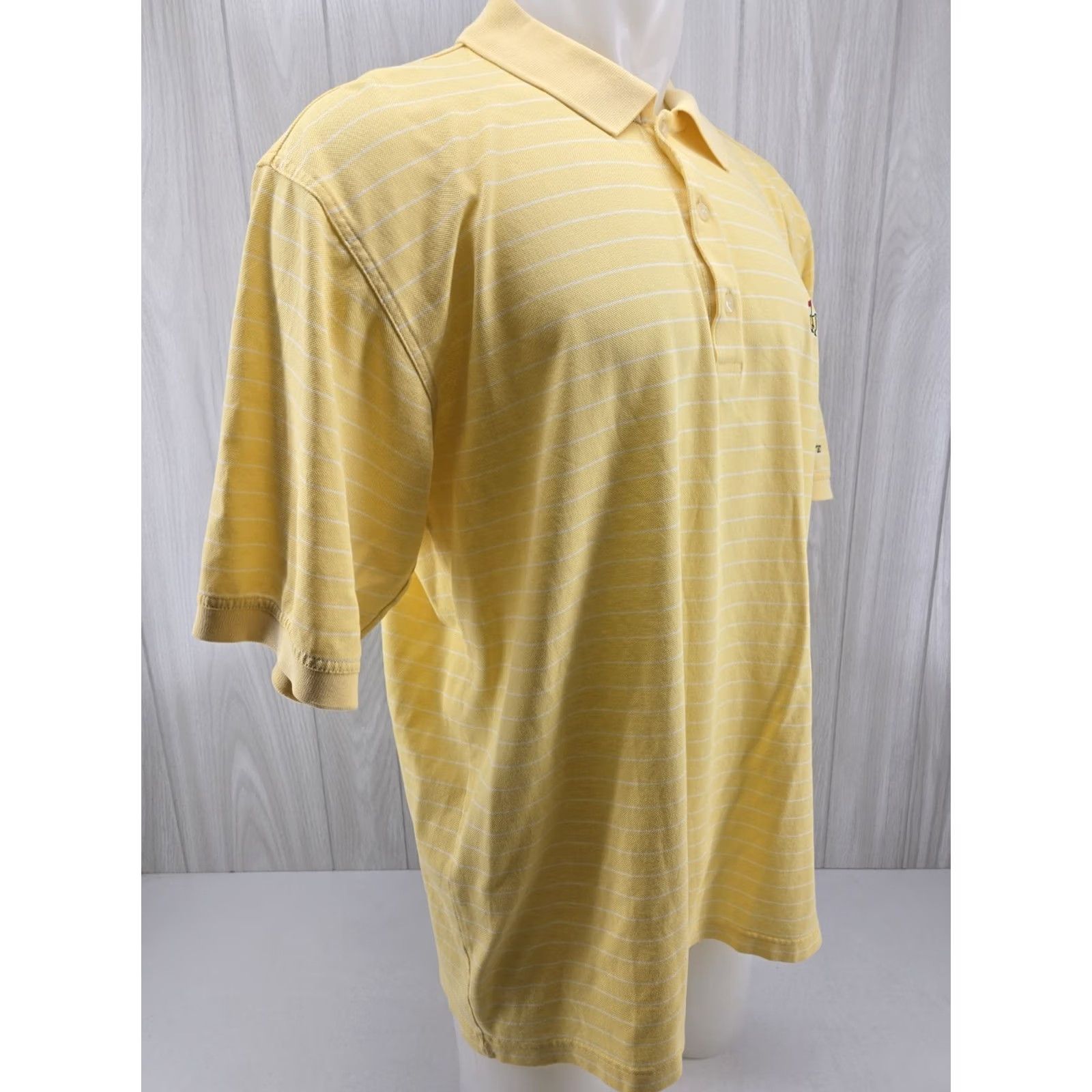 Vintage VINTAGE Masters Collection Polo Shirt Mens XL Striped 100% Cotton Yellow Shirt Polo Mens XL Striped 100% Cotton Masters Collection Size US XL / EU 56 / 4 - 6 Thumbnail