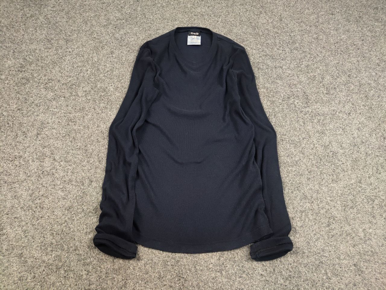 Dolce & Gabbana Dolce & Gabbana Vintage 90's dark blue ribbed long sleeve Size US S / EU 44-46 / 1 - 2 Thumbnail