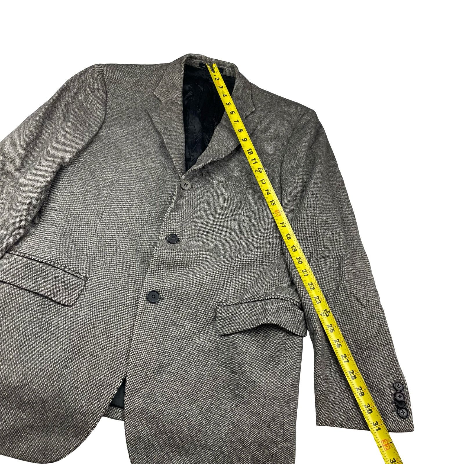Cantarelli Cantarelli Men's Wool/Cashmere 3/2 Roll Blazer Gray • Italy Size 42R - 11 Thumbnail