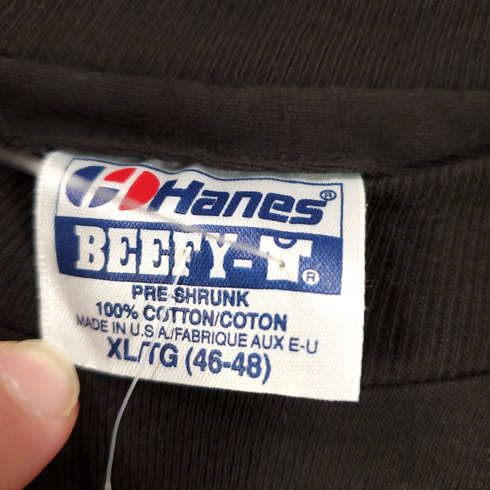 Hanes VINTAGE Hanes Beefy-T Shirt XL Black 90s Garth Brooks Cowboy Music Western Short Sleeve Crew Neck Mens Size US XL / EU 56 / 4 - 5 Thumbnail