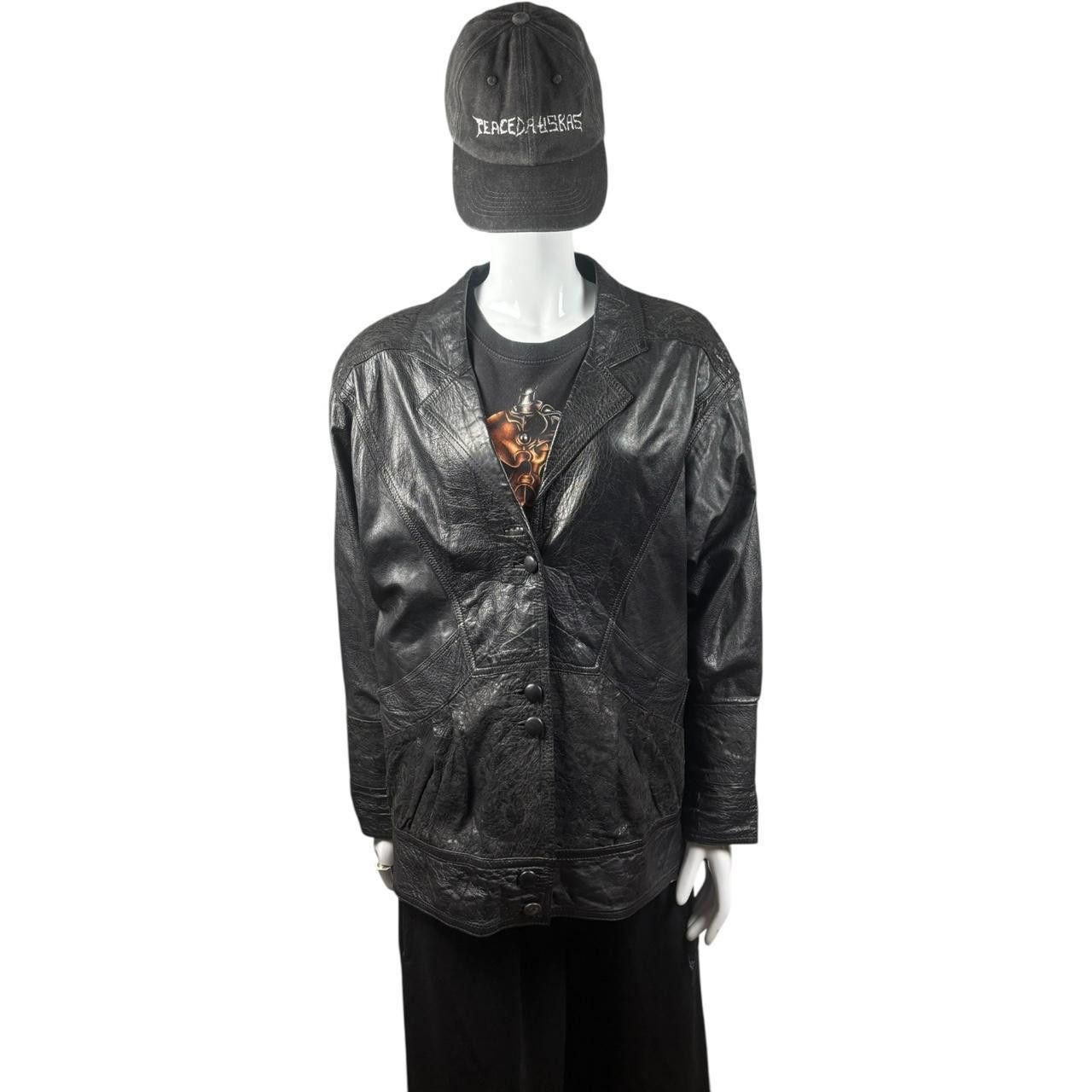 If Six Was Nine Vintage Leather Jacket with Engraved Detailing Size US M / EU 48-50 / 2 - 1 Thumbnail