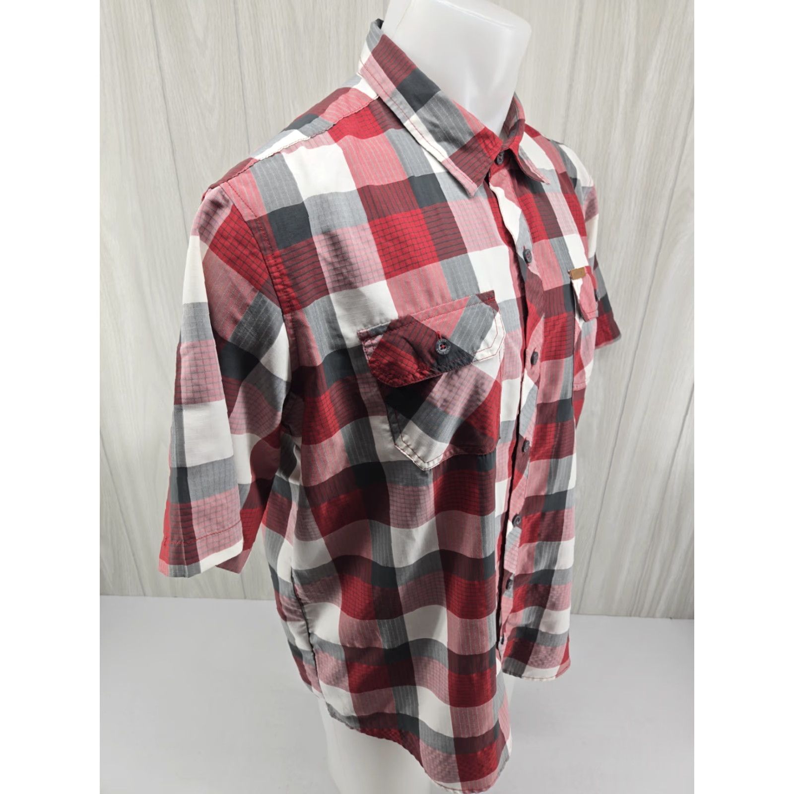 Orvis Orvis Shirt Mens XL Plaid Red Gray Short Sleeve Button Front Outdoor Casual Size US XL / EU 56 / 4 - 7 Thumbnail