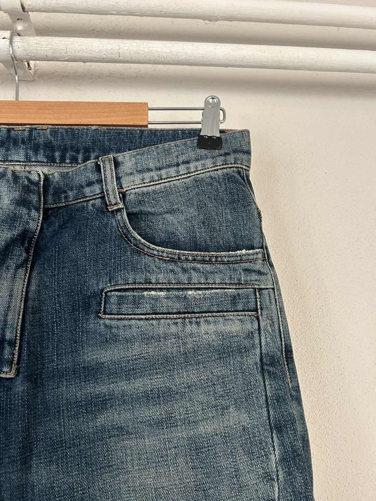 Balmain Blue Denim Biker Jeans Size US 31 - 5 Thumbnail