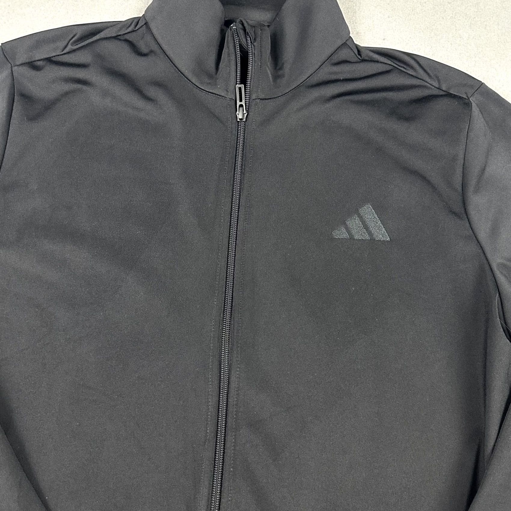 Adidas Adidas Track Jacket Men Large Black Full Zip Lightweight Training Pockets L Size US L / EU 52-54 / 3 - 3 Thumbnail
