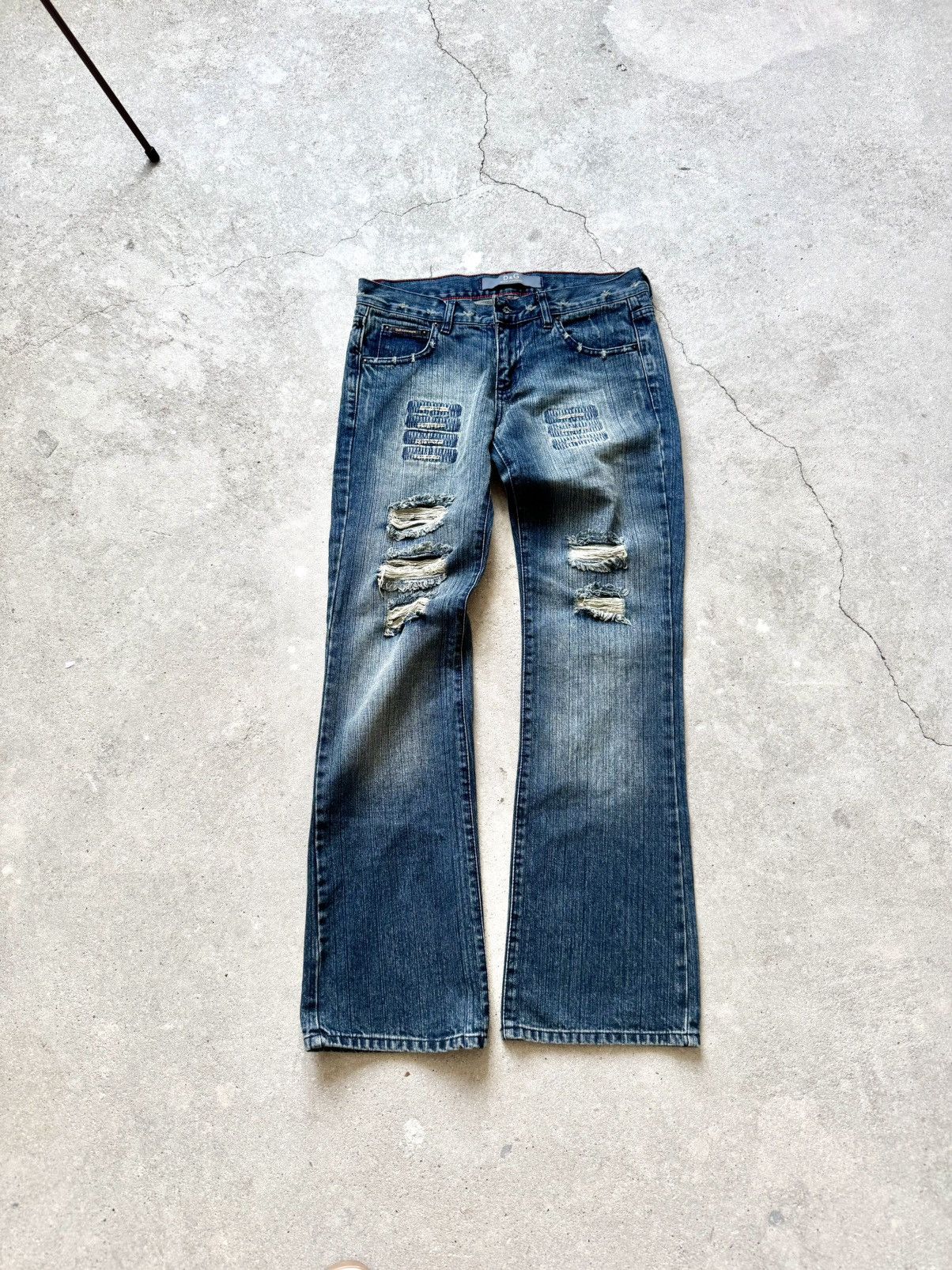 Dolce & Gabbana Dolce&Gabbana Distressed Flared Jeans Archive Size 30" / US 8 / IT 44 - 10 Thumbnail