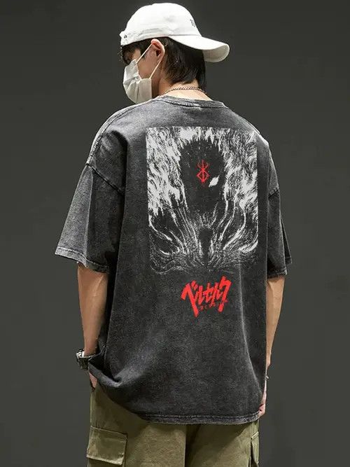 Japanese Brand Berserk Washed T-shirt Size US L / EU 52-54 / 3 - 1 Thumbnail
