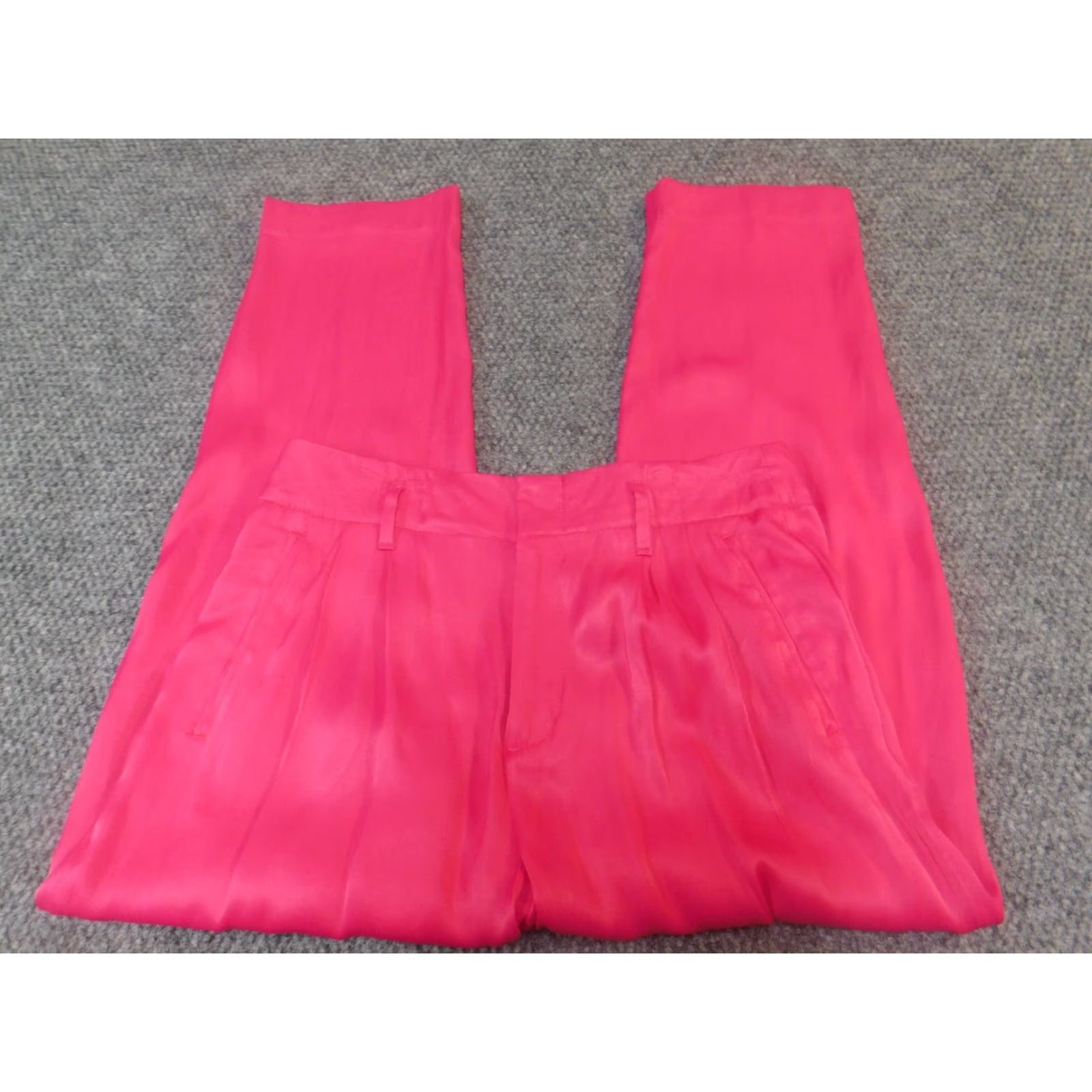 Gap Gap Dress Pants Straight Pink 8 Womens Regular Waist 29 Inseam 25 Cotton Knit Pockets Wrinkle Resistant Clearance Size 30" / US 8 / IT 44 - 2 Thumbnail