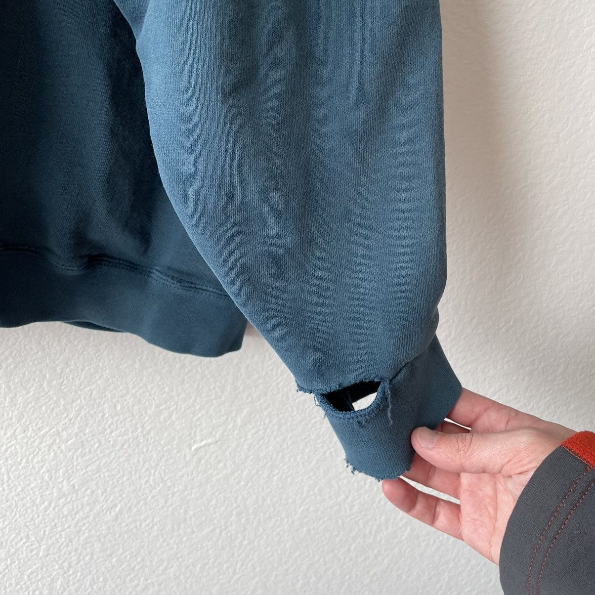 Nike × Vintage Vintage 90s Nike Mini Swoosh Sweatshirt Size US XL / EU 56 / 4 - 7 Thumbnail